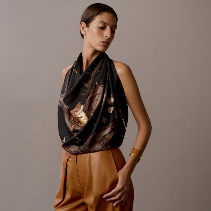 Grand Galop Embroidered Scarf 90