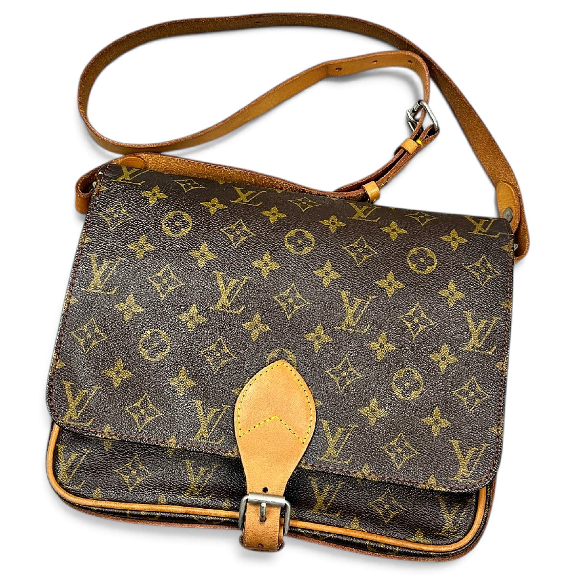 Cartouchière leather crossbody bag