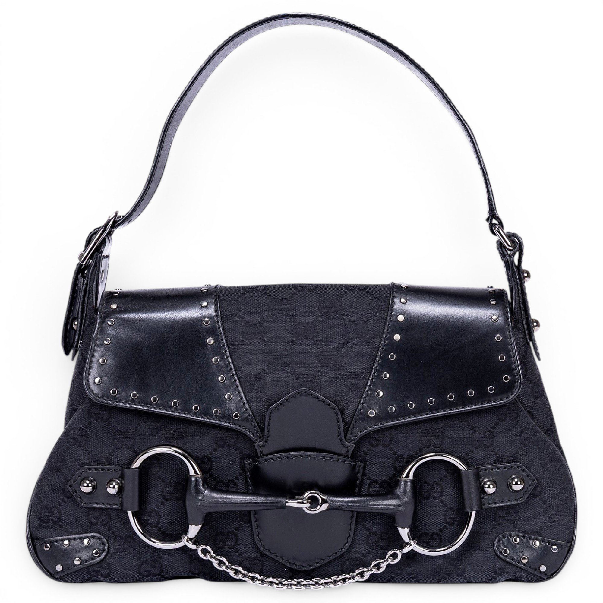 Horsebit Chain cloth handbag