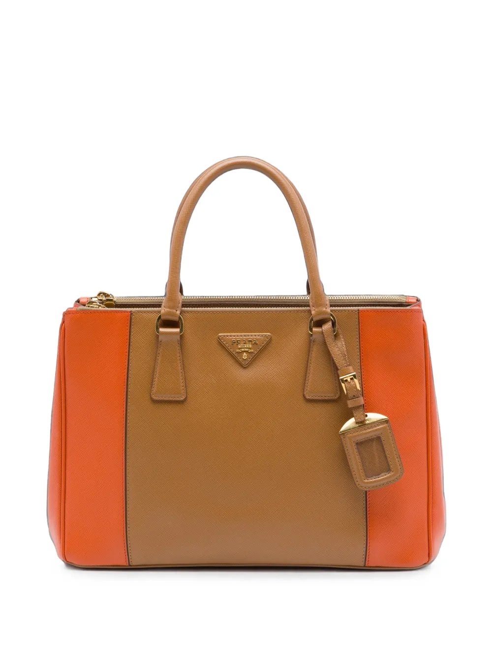 2010-2026 Medium Bicolor Saffiano Lux Galleria Double Zip satchel