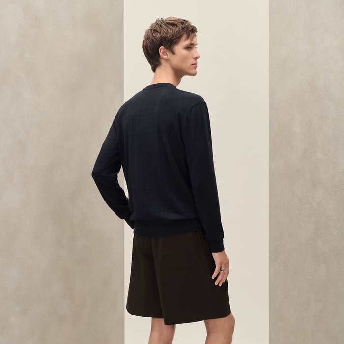 Marine "Jeu De Points Sellier" Crewneck Sweater