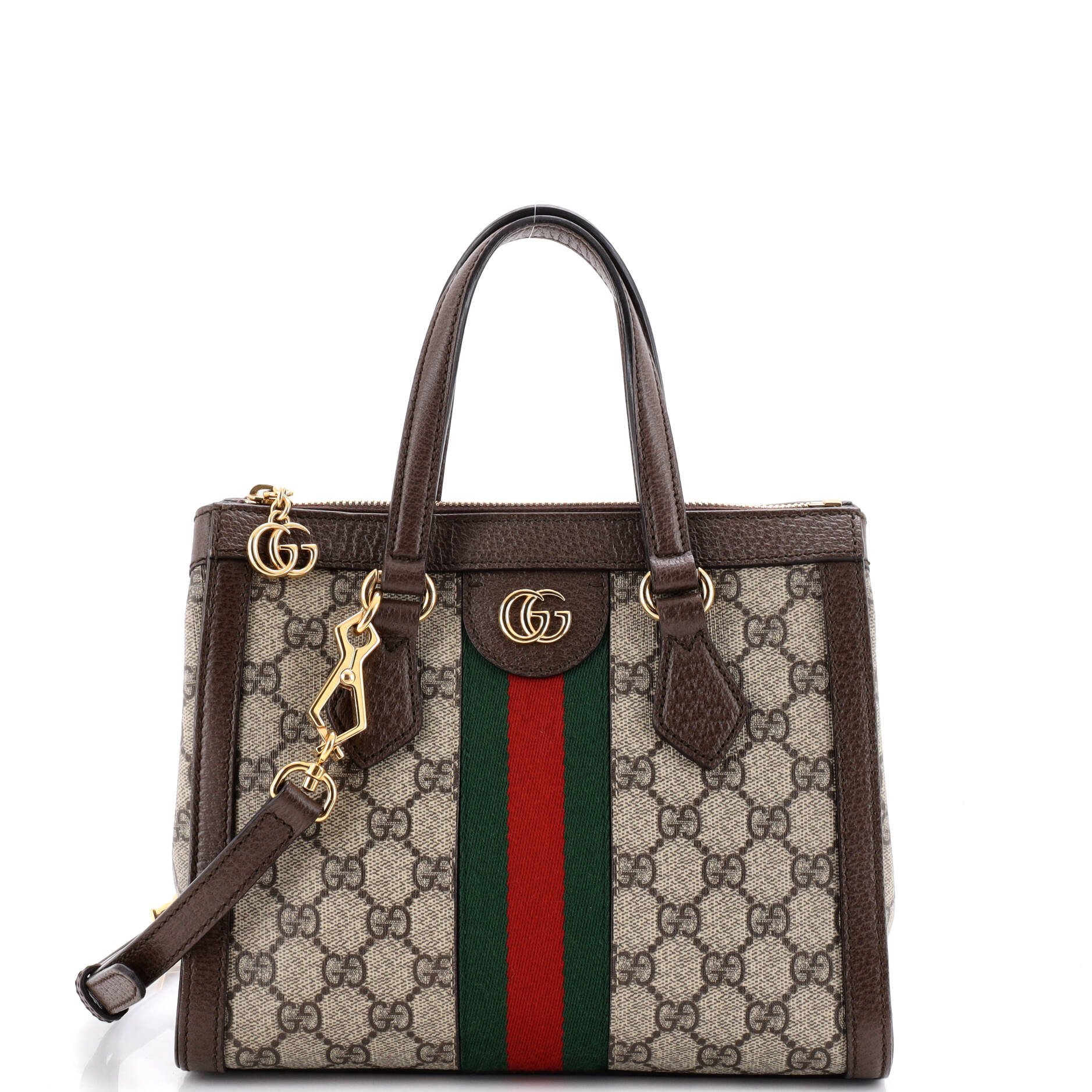 Ophidia Top Handle Tote GG Coated Canvas Small