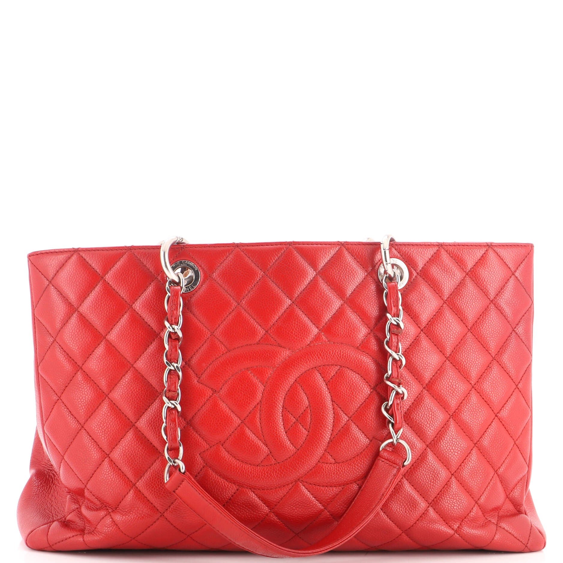 Grand Shopping Tote Quilted Caviar XL