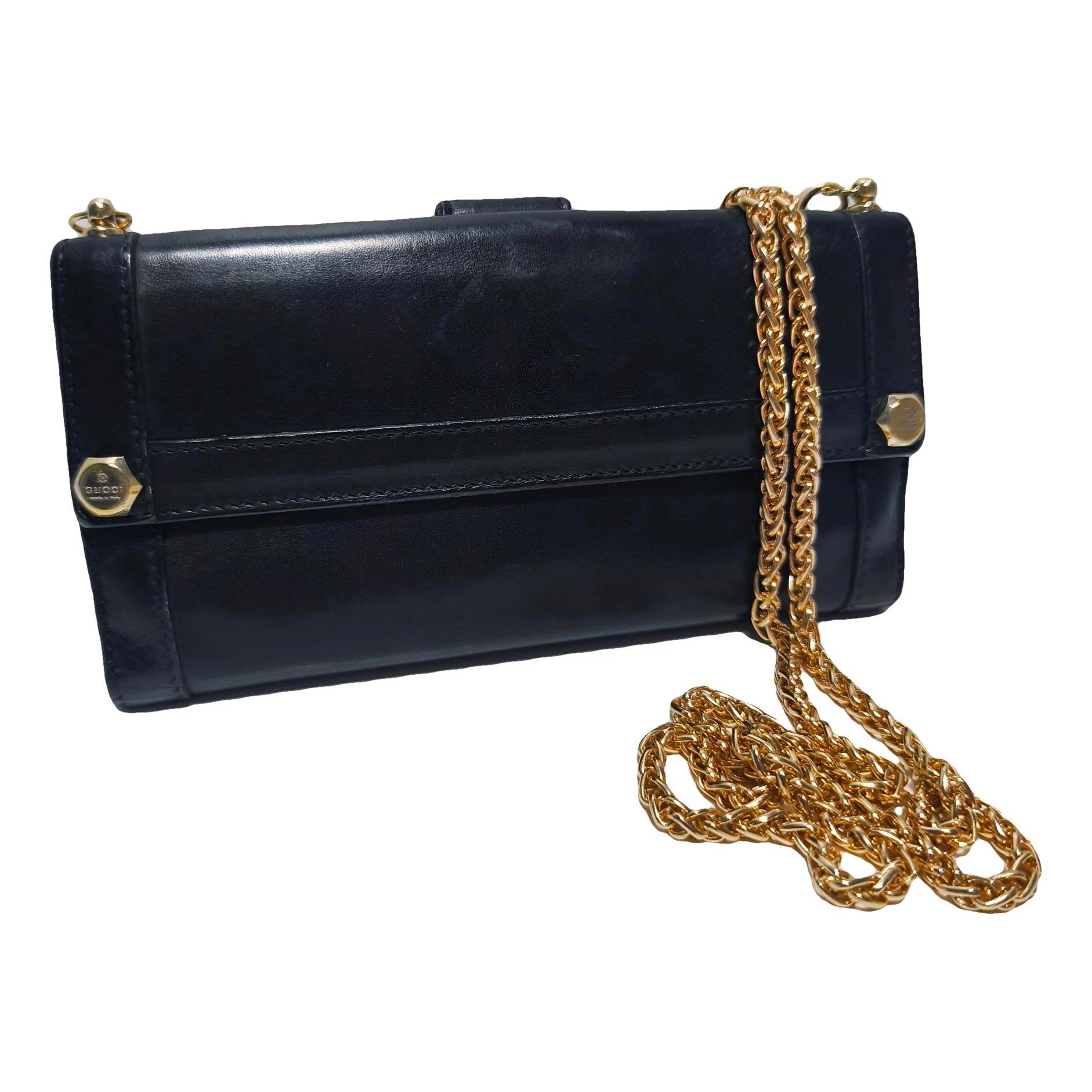 Leather clutch bag