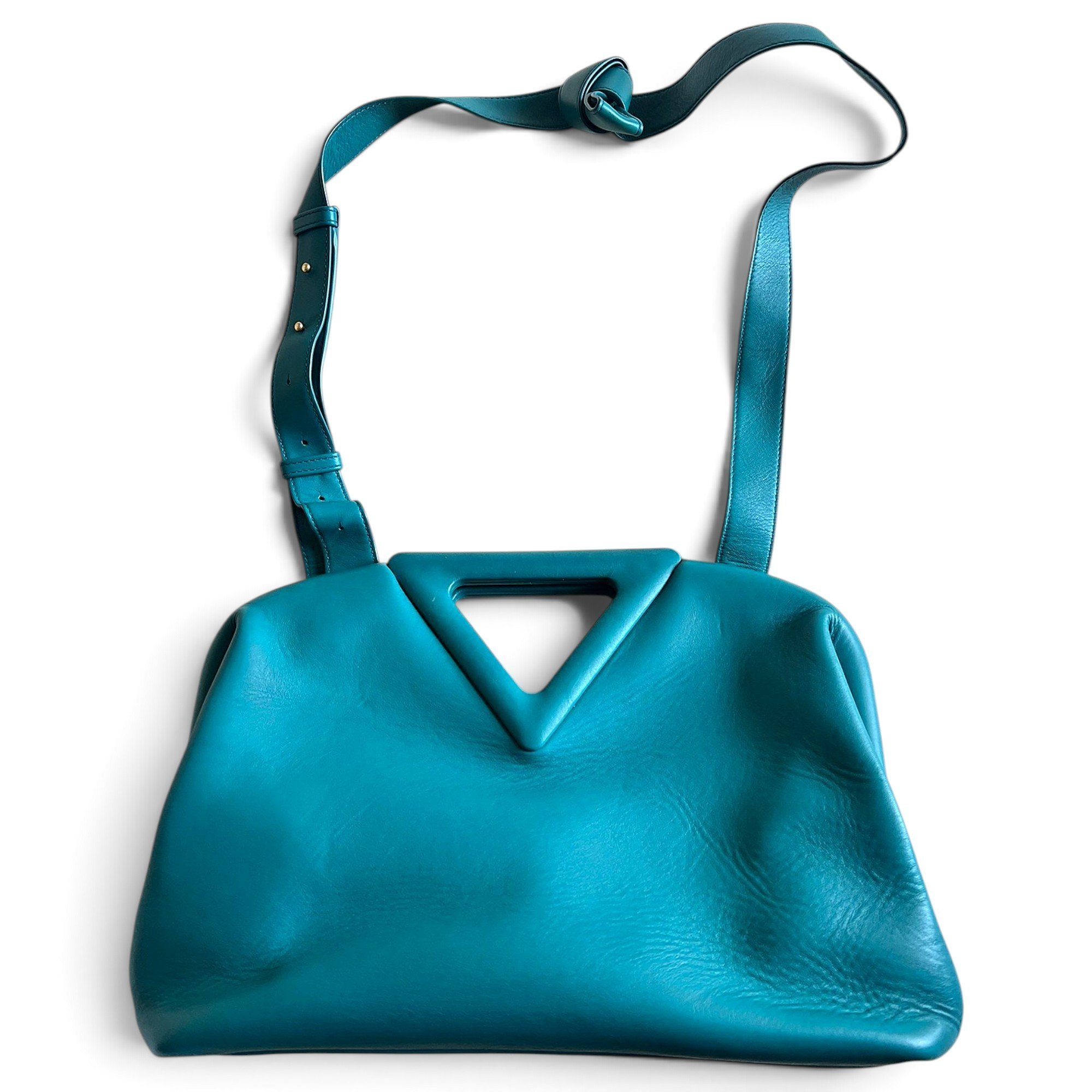 Point leather handbag