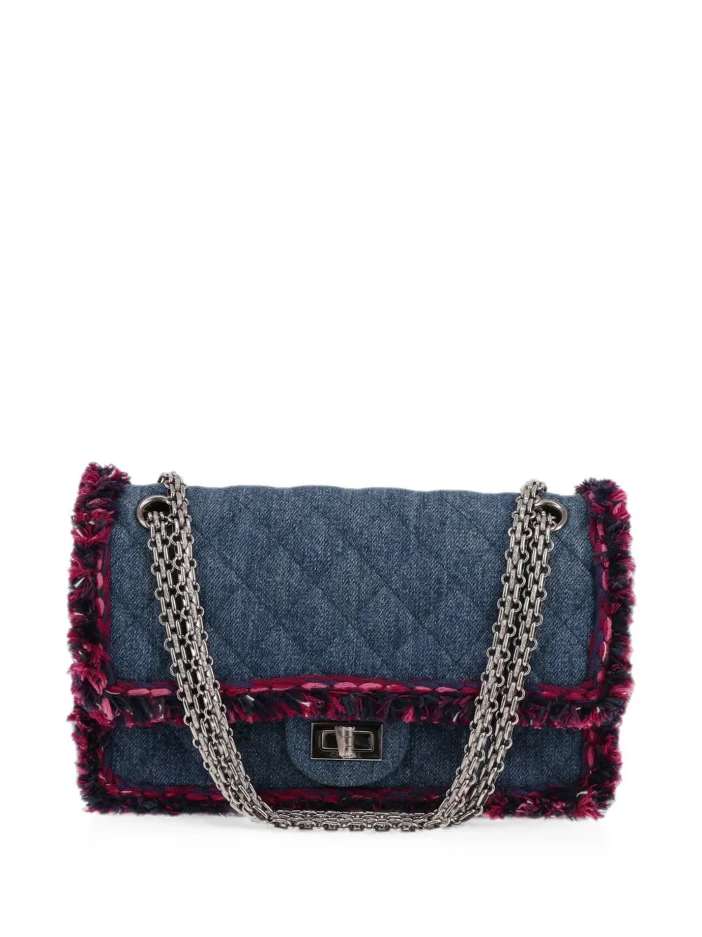 2018 2.55 Tweed-trim handbag