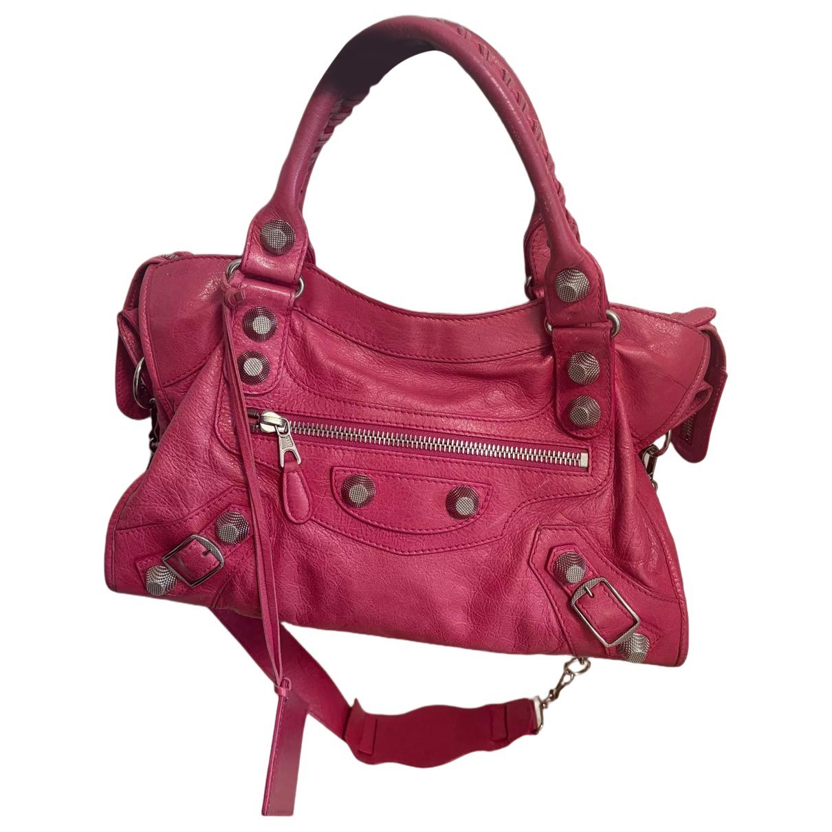 City leather handbag