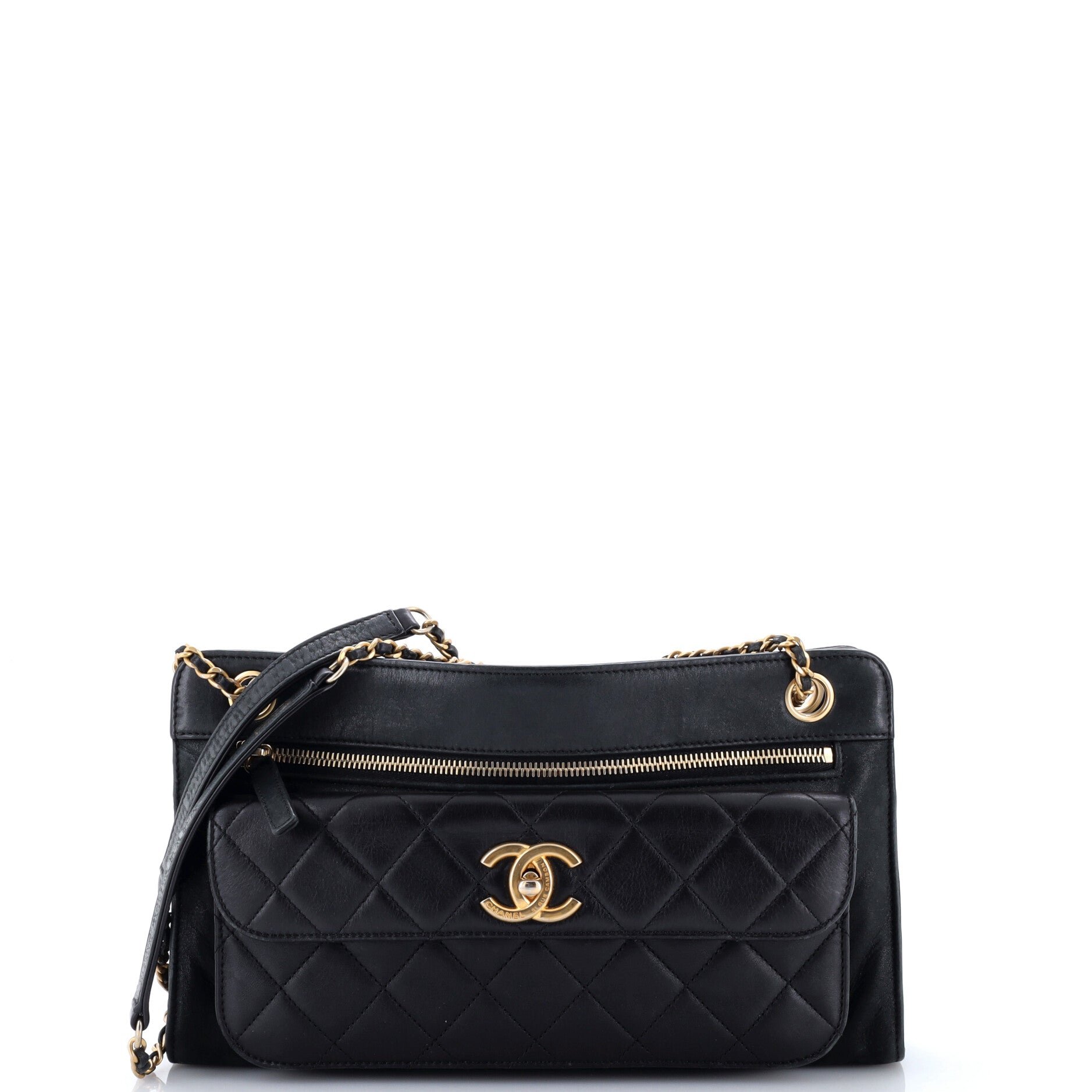 Front Pocket Camera Bag Quilted Calfskin Medium