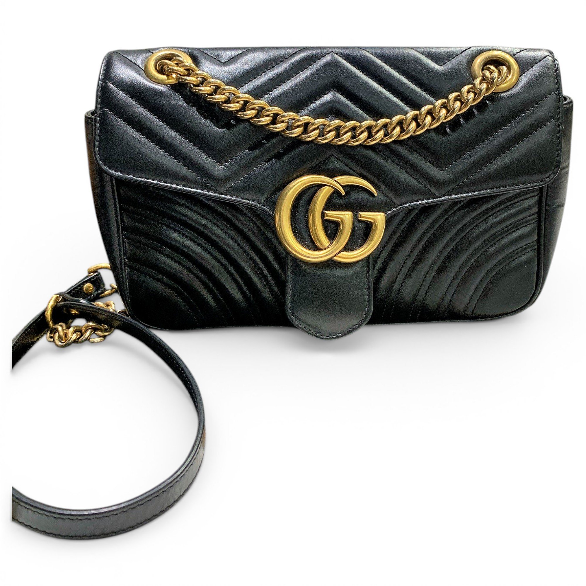 GG Marmont Flap leather crossbody bag