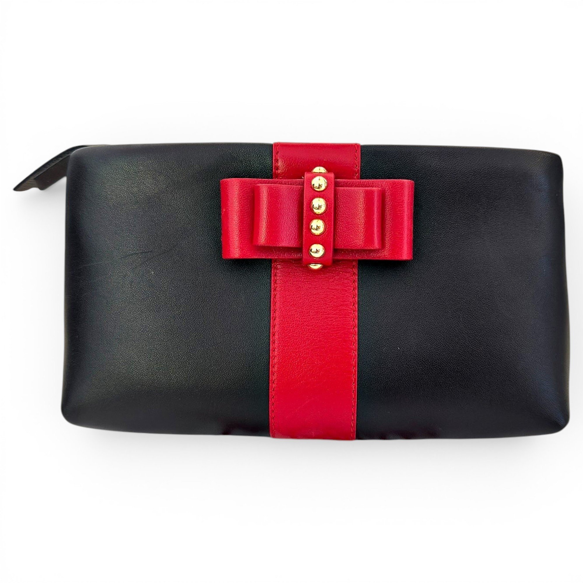 Leather clutch bag