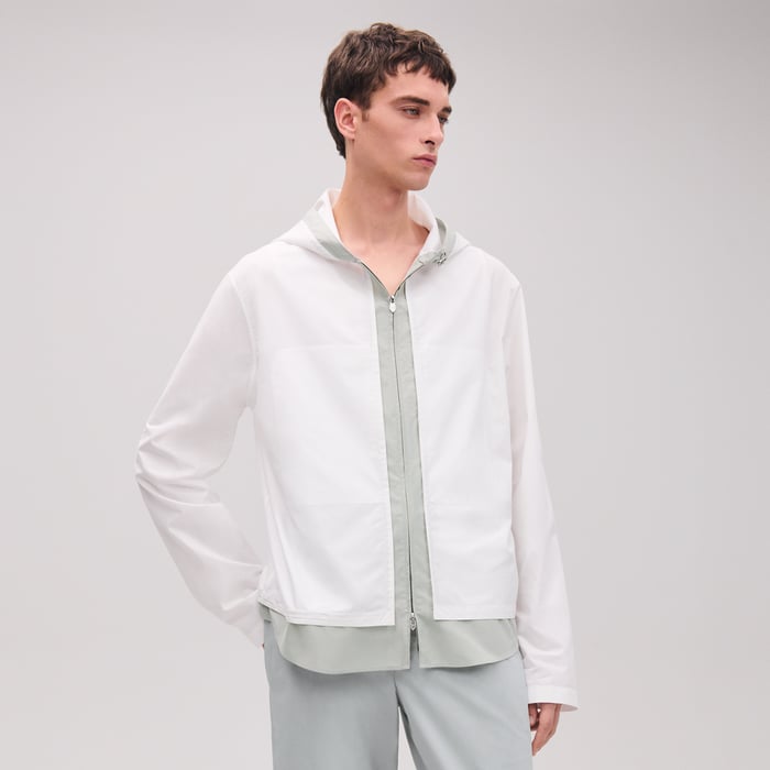 Blanc "Twin Bicolore" Hooded Jacket
