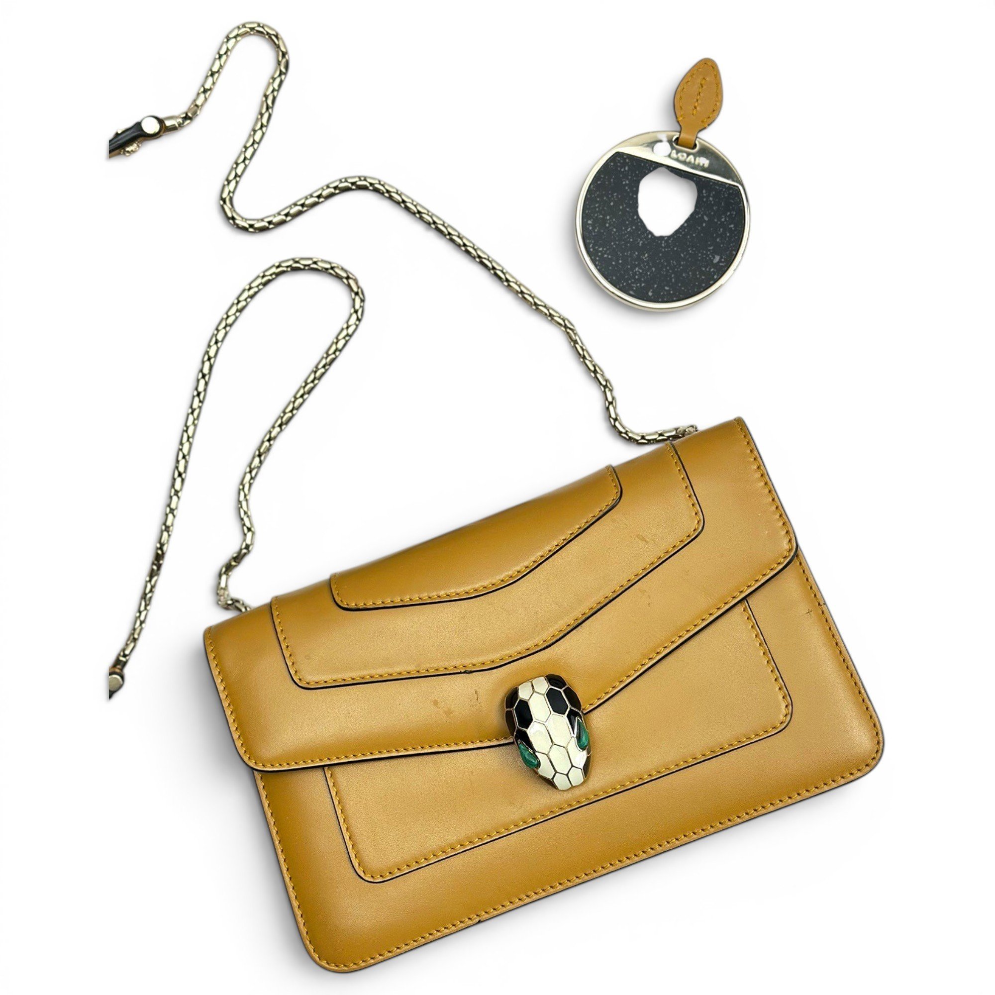 Serpenti leather handbag