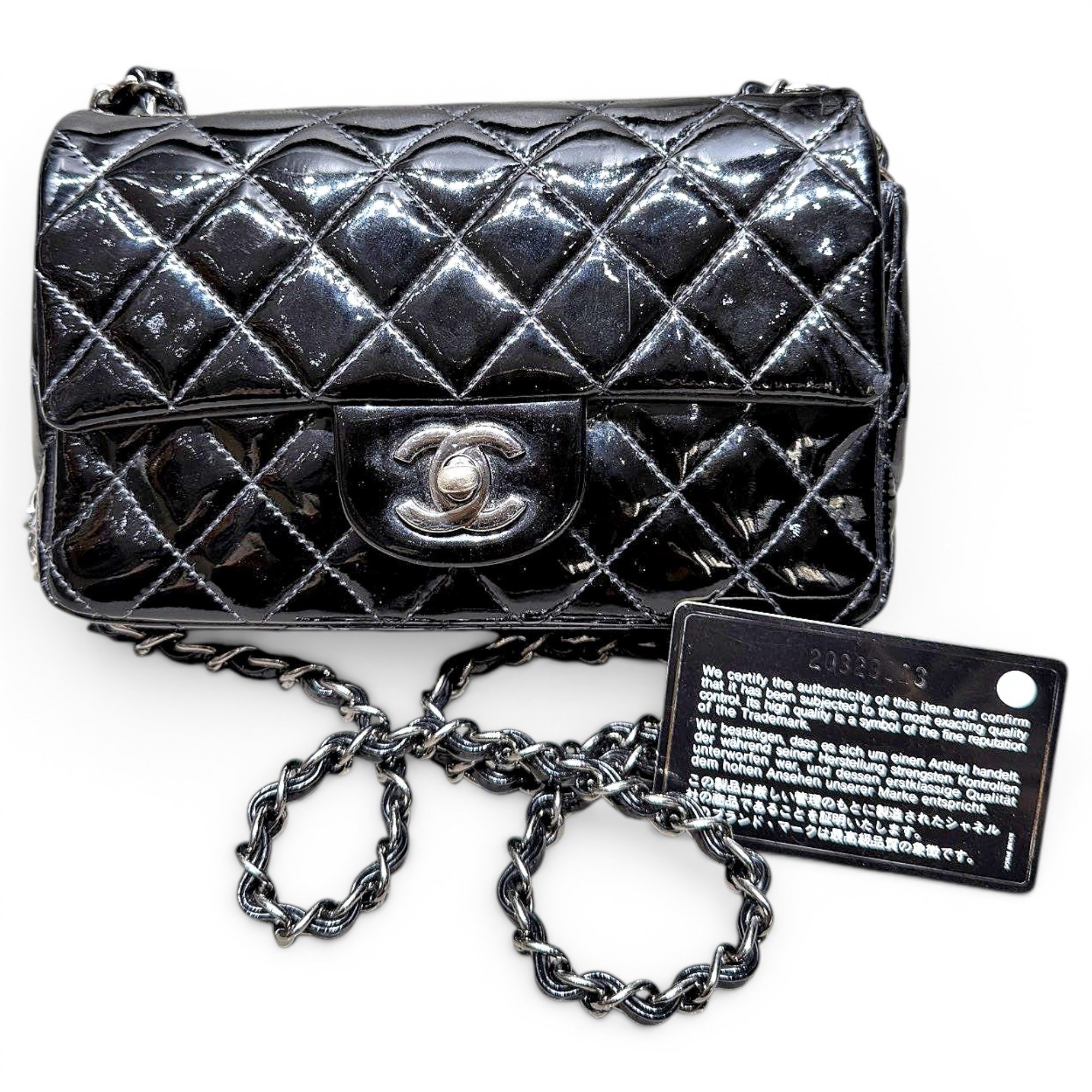 Patent leather mini bag