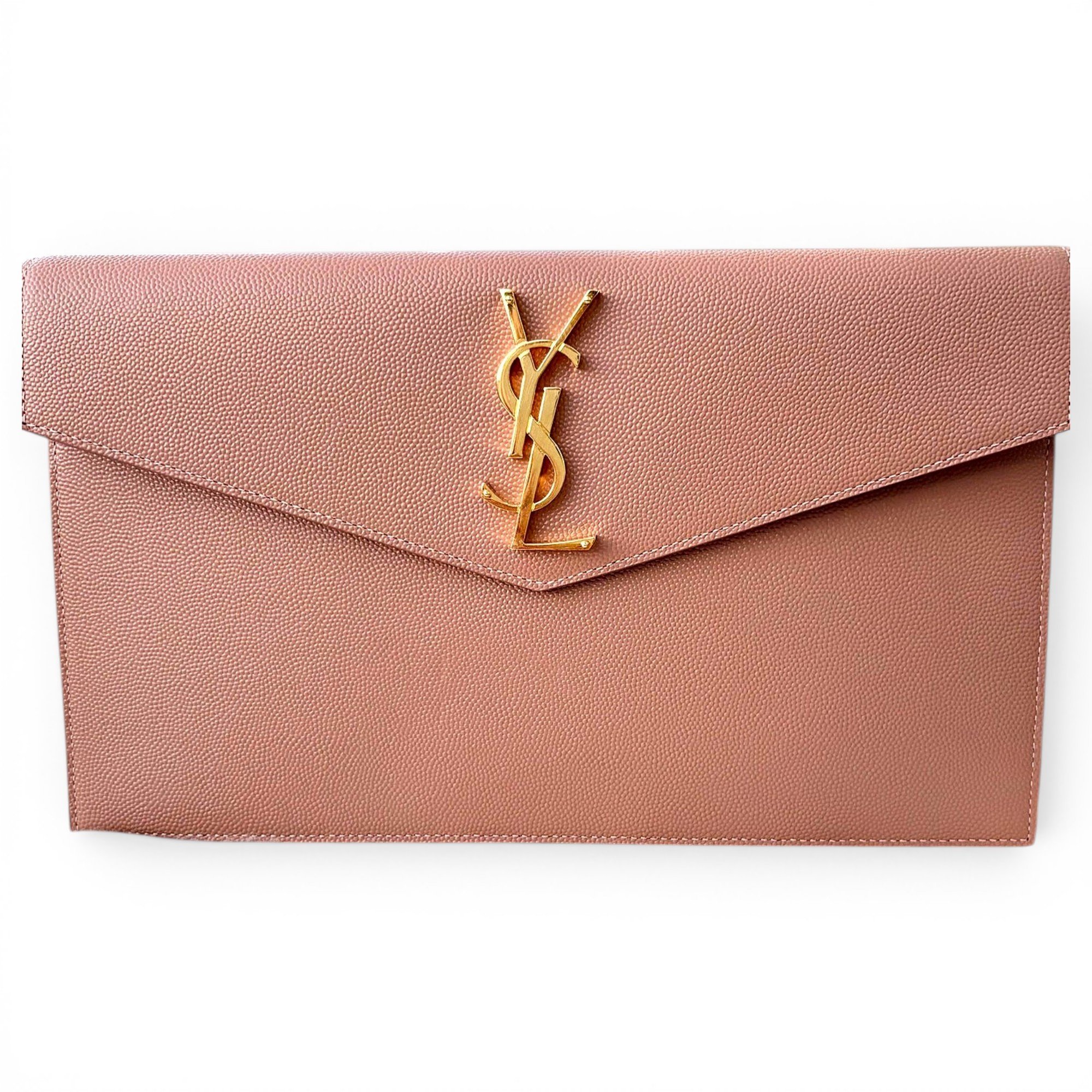 Uptown leather clutch bag