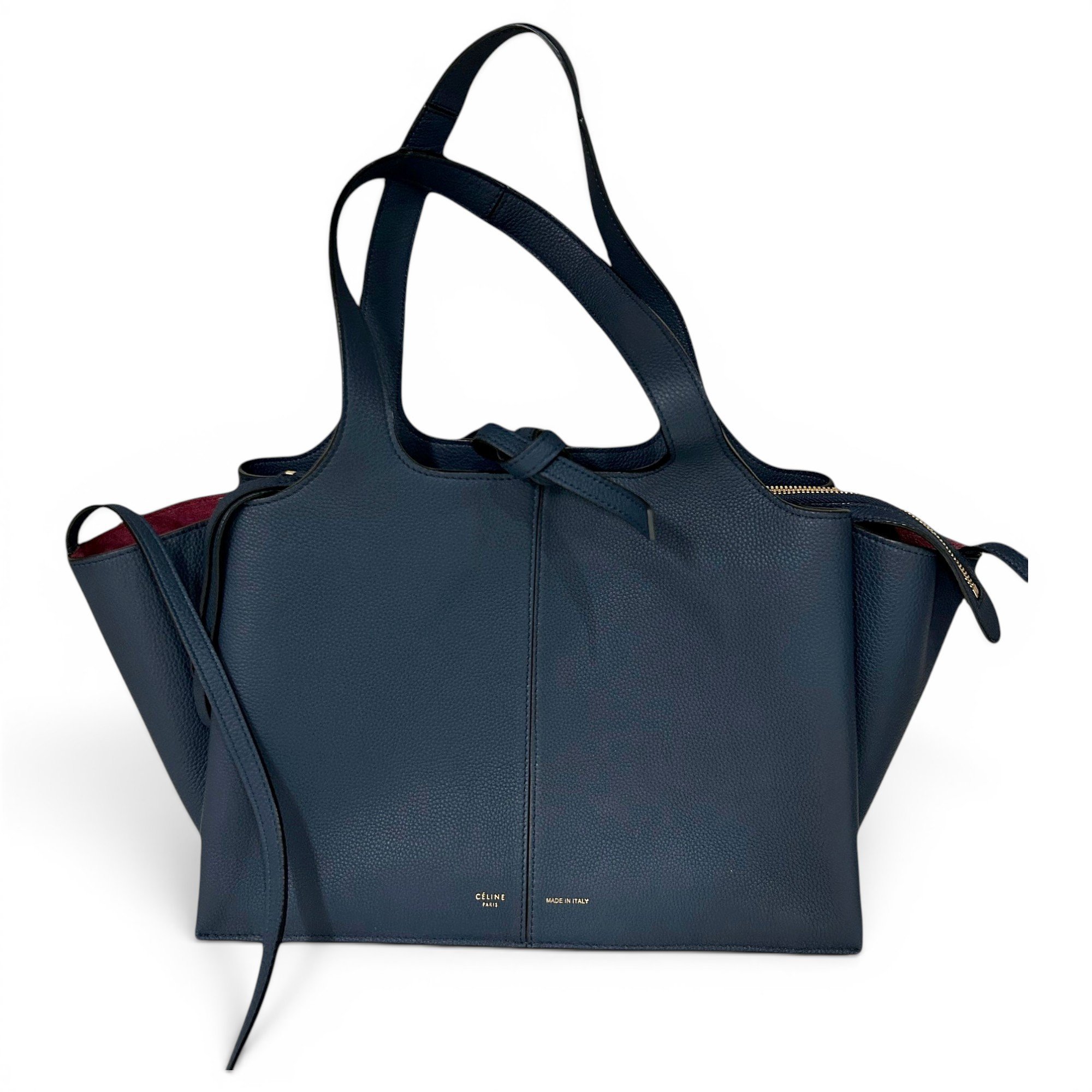 Tri-Fold leather tote