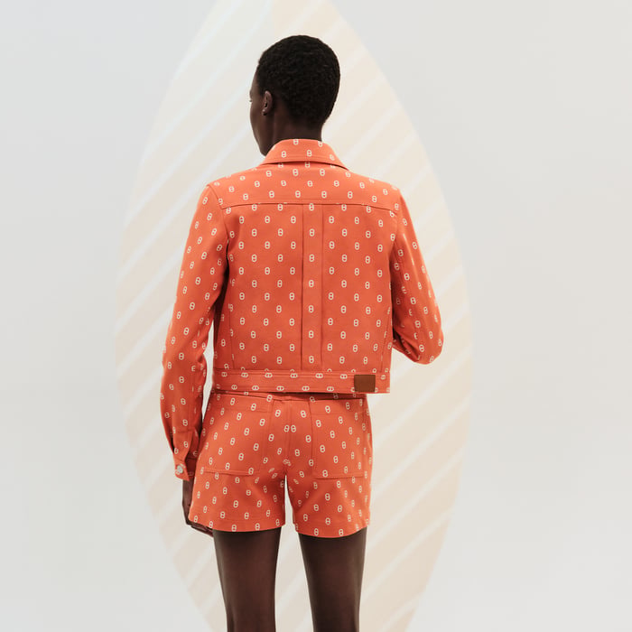 Orange Corail "Chaine d'Ancre" Denim Jacket