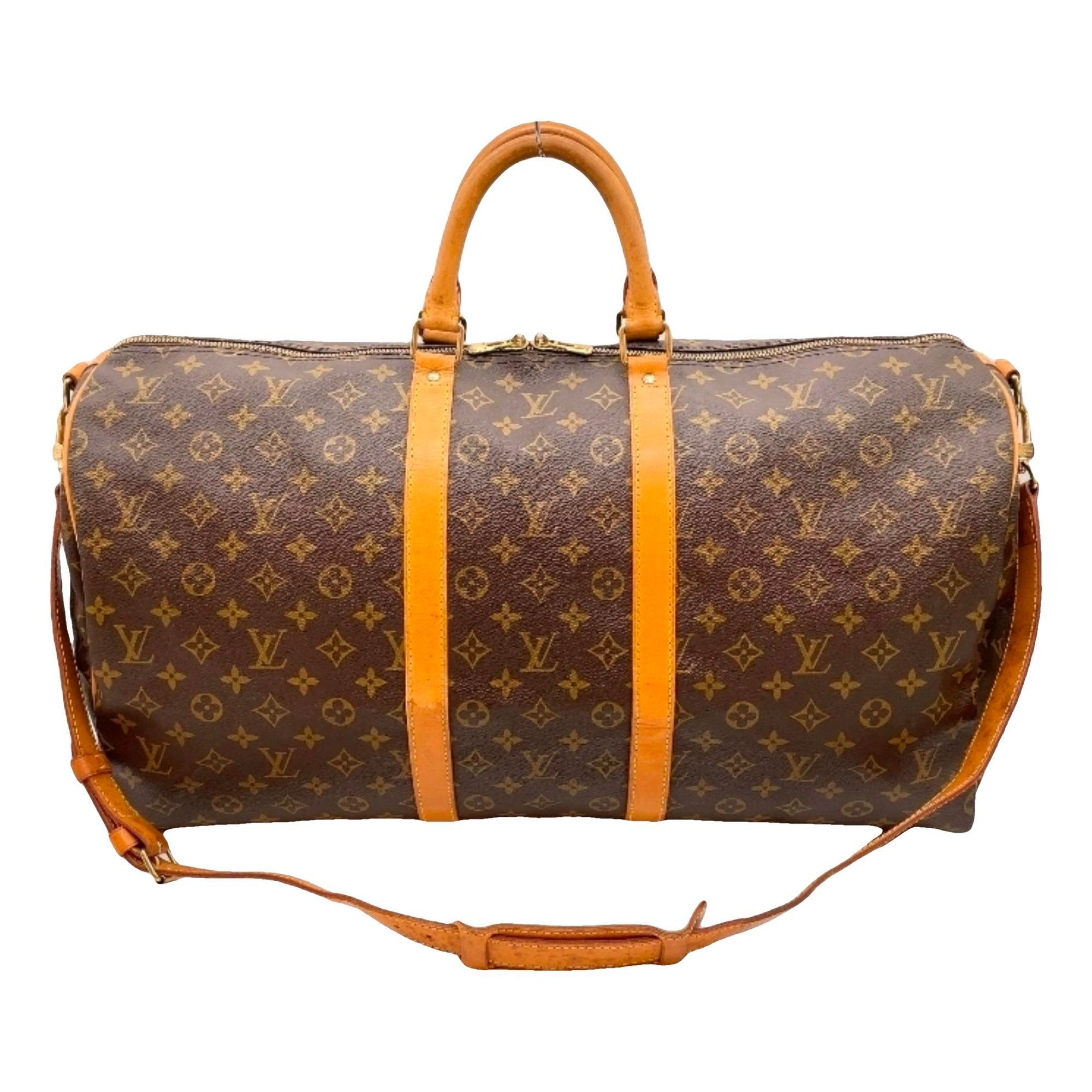 Keepall leather travel bag