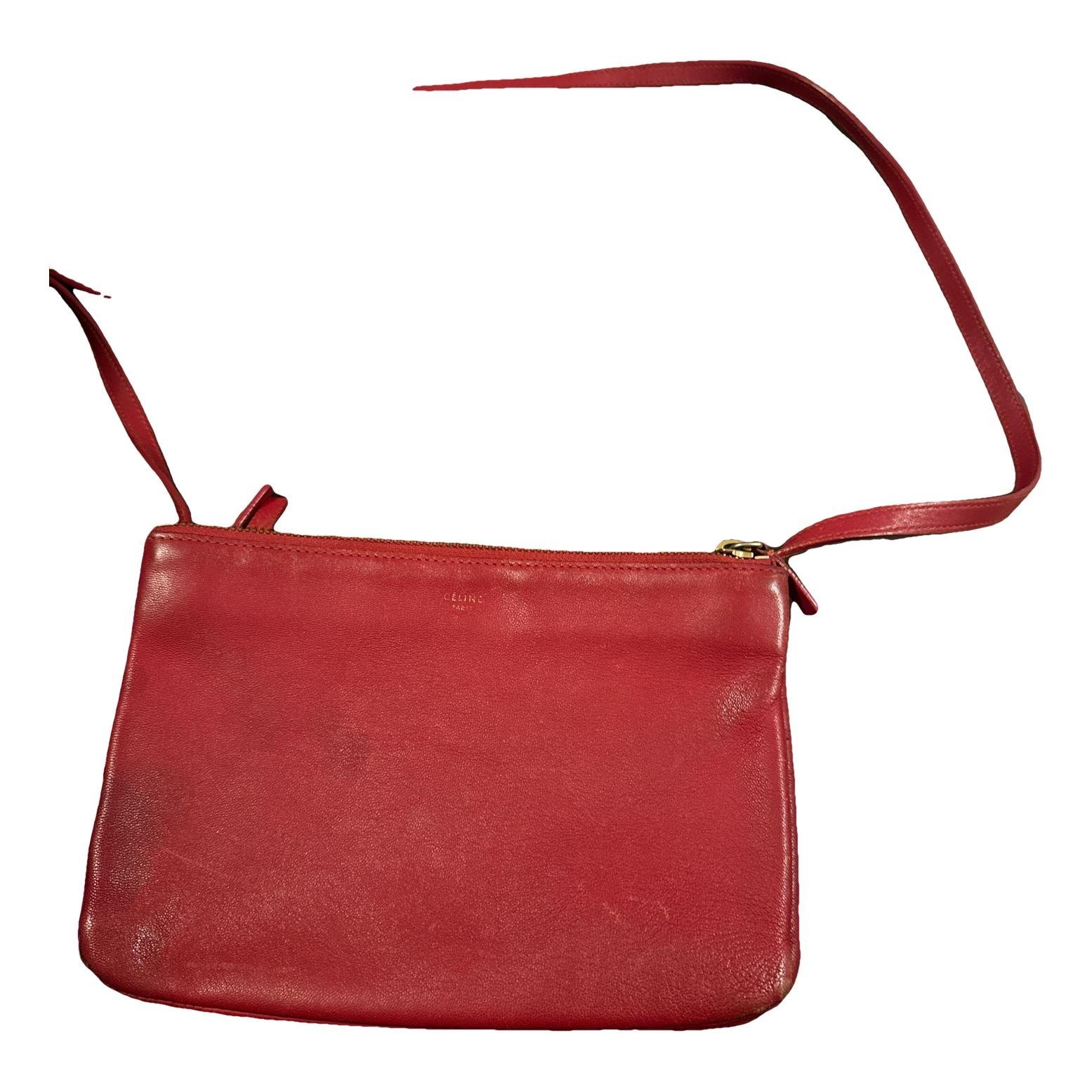 Leather clutch bag
