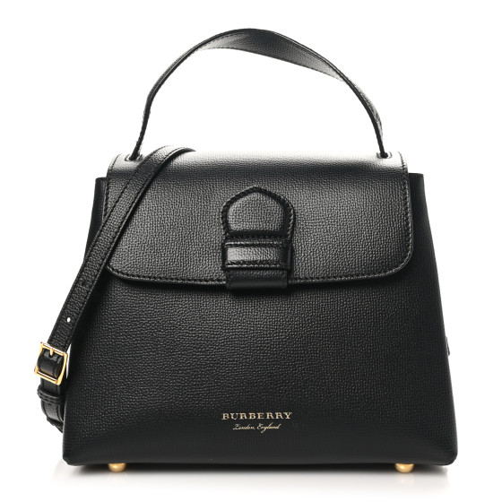 Burberry Derby Calfskin House Check Small Camberley Black