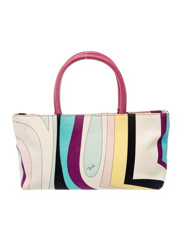Emilio Pucci Canvas Top Handle Bag