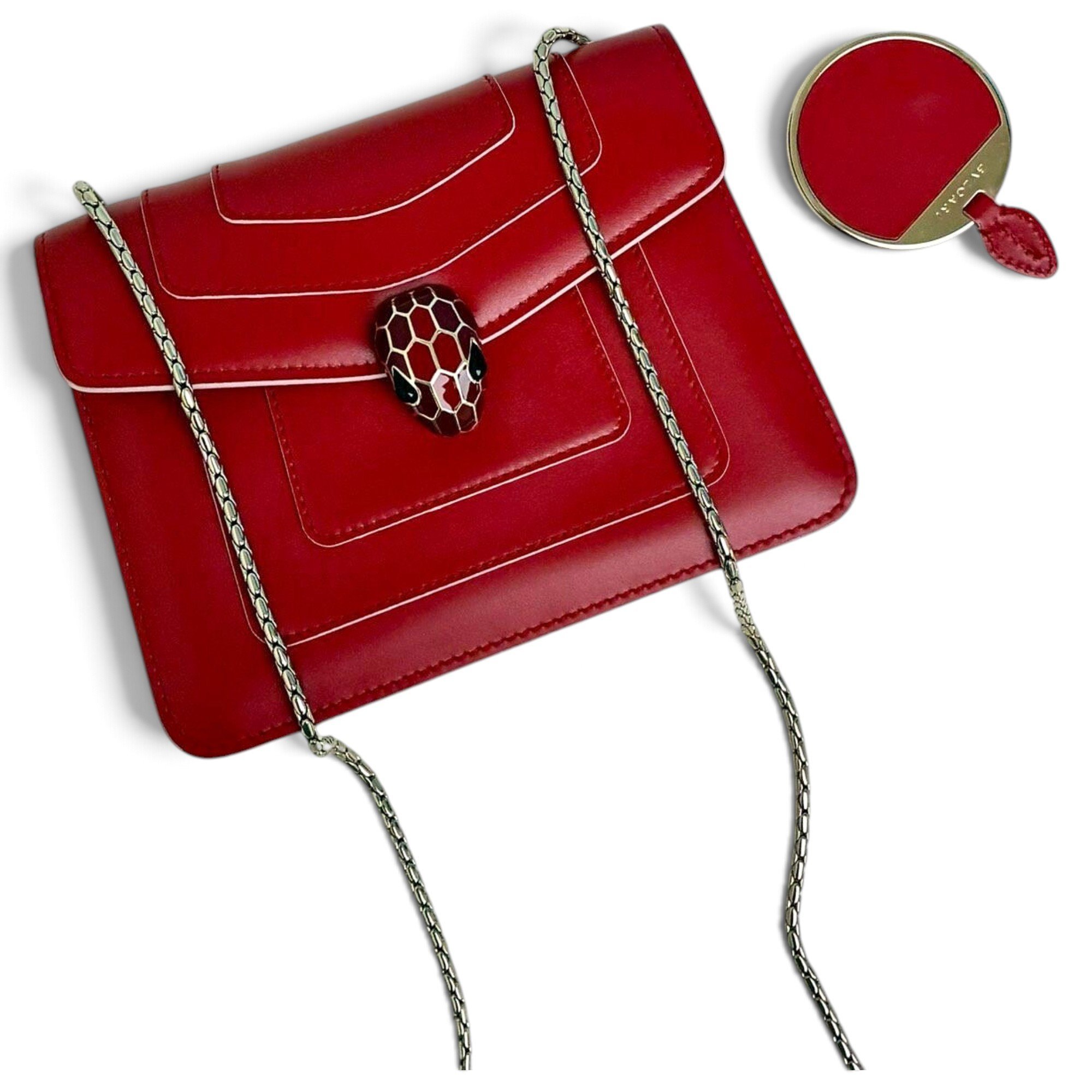 Serpenti leather handbag