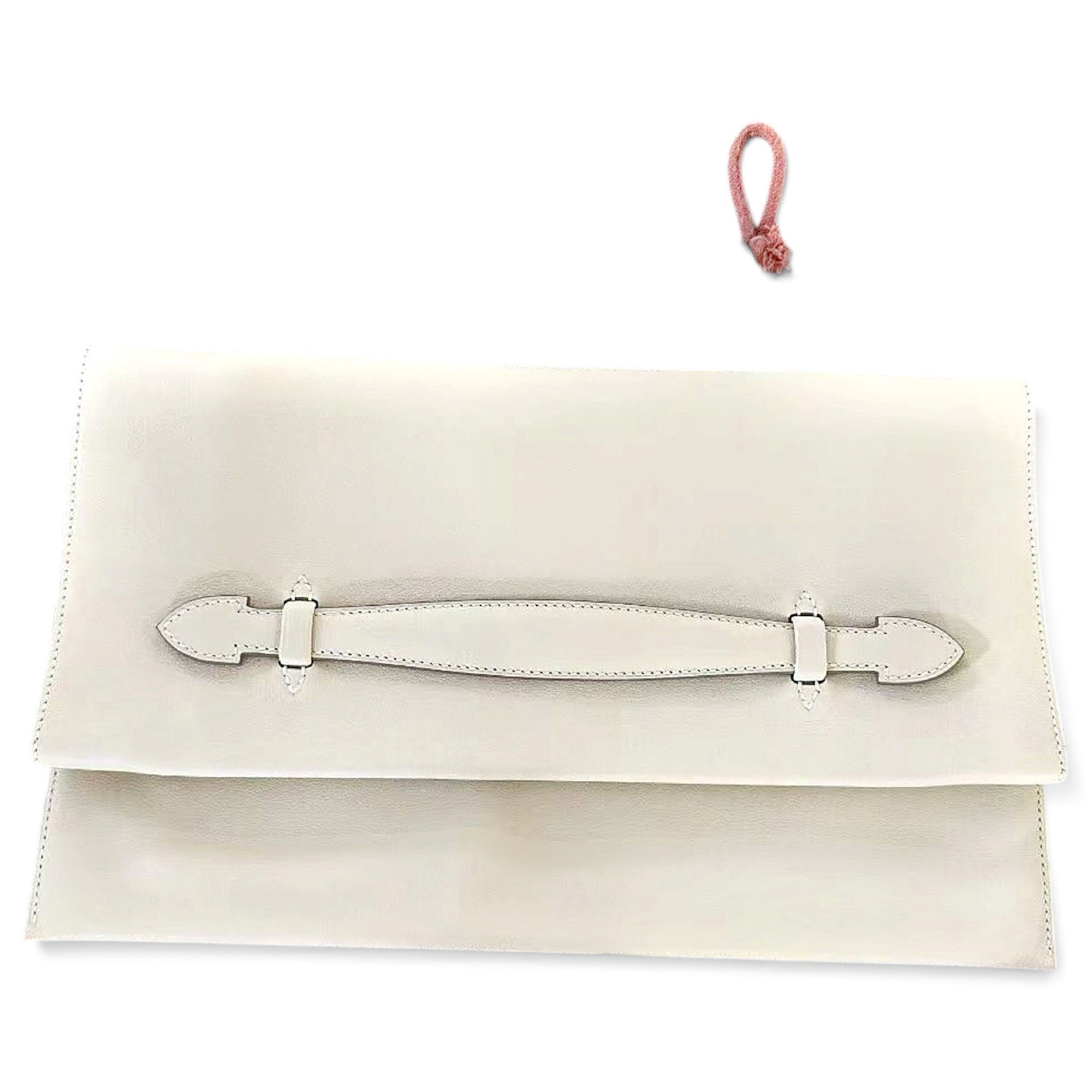 Leather clutch bag