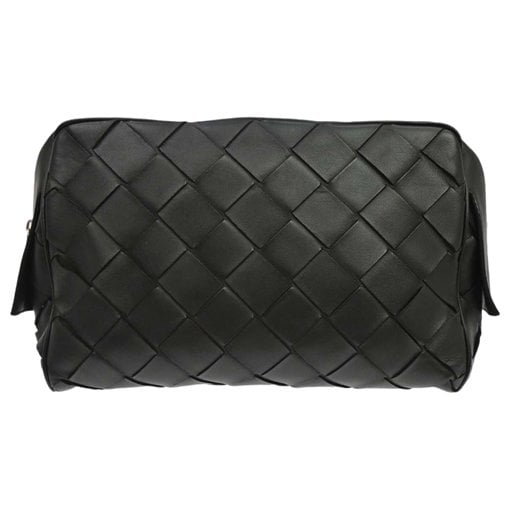 Leather clutch bag