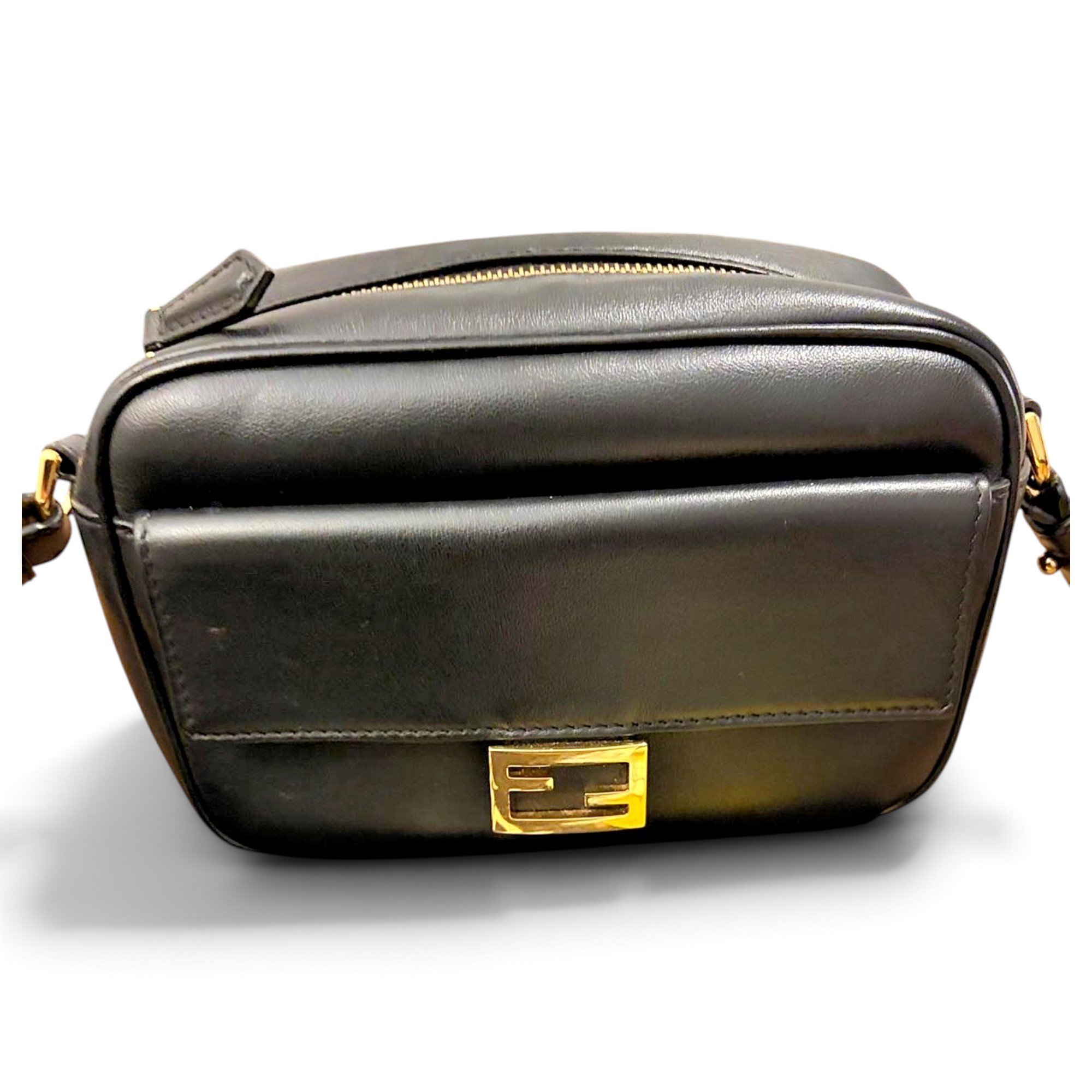 Camera case leather crossbody bag