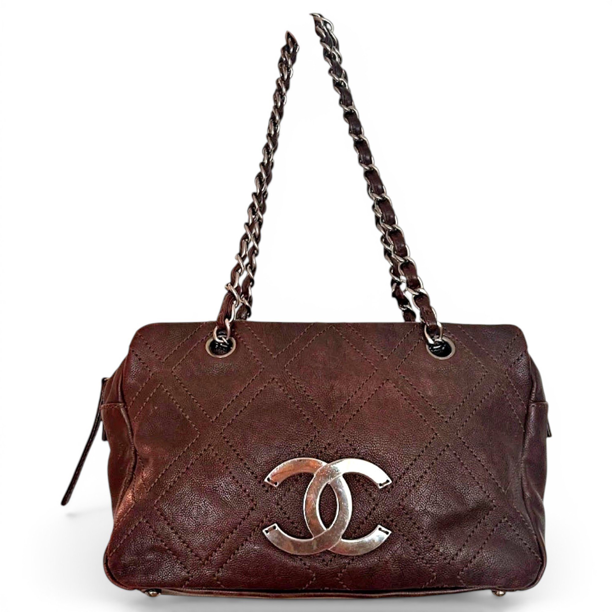 Leather bowling bag