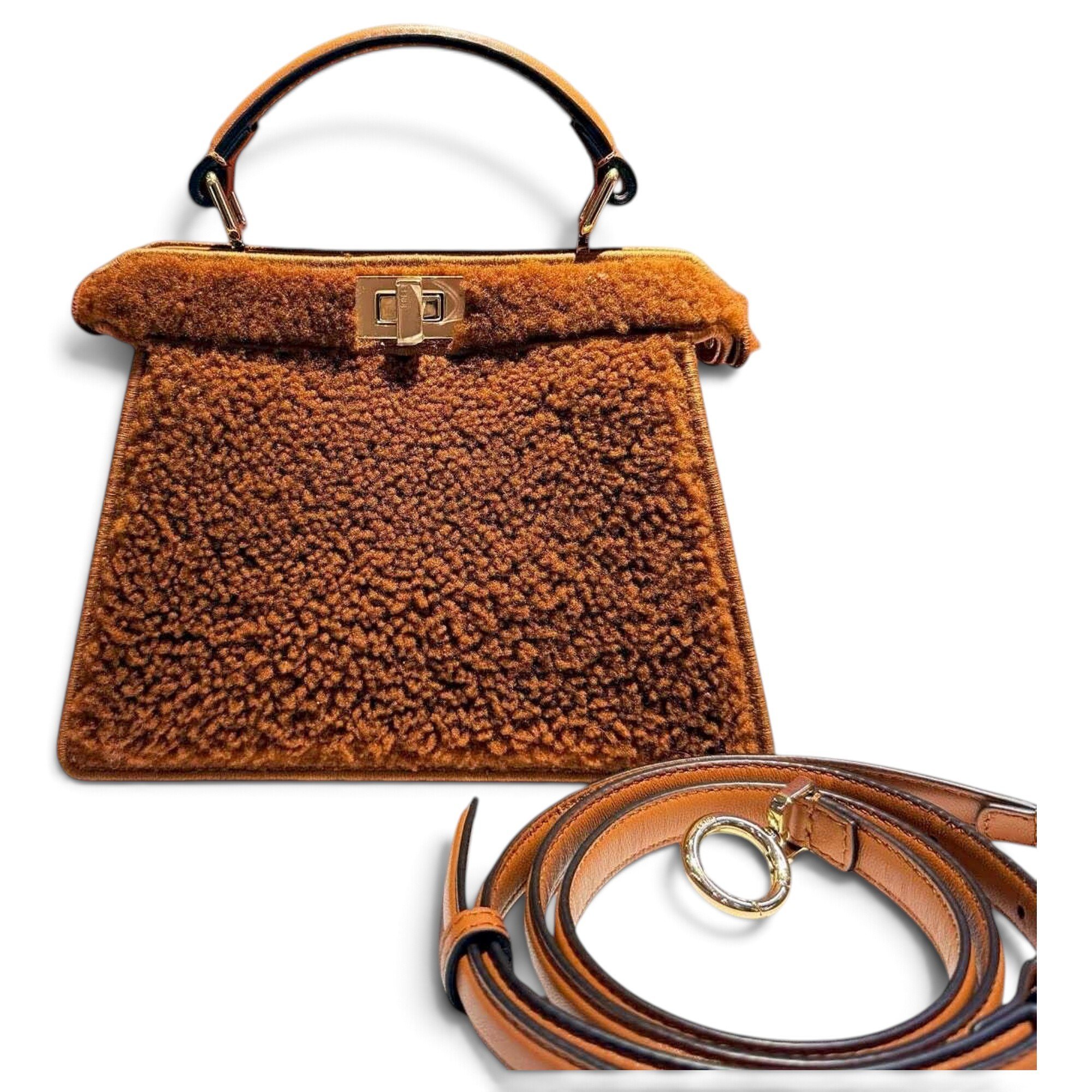Peekaboo wool handbag