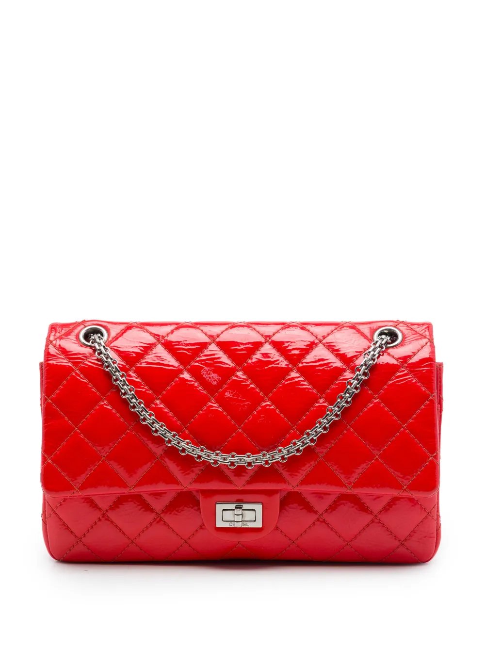 2010-2011 Quilted Crinkled Patent Reissue 2.55 Double Flap 226 shoulder bag