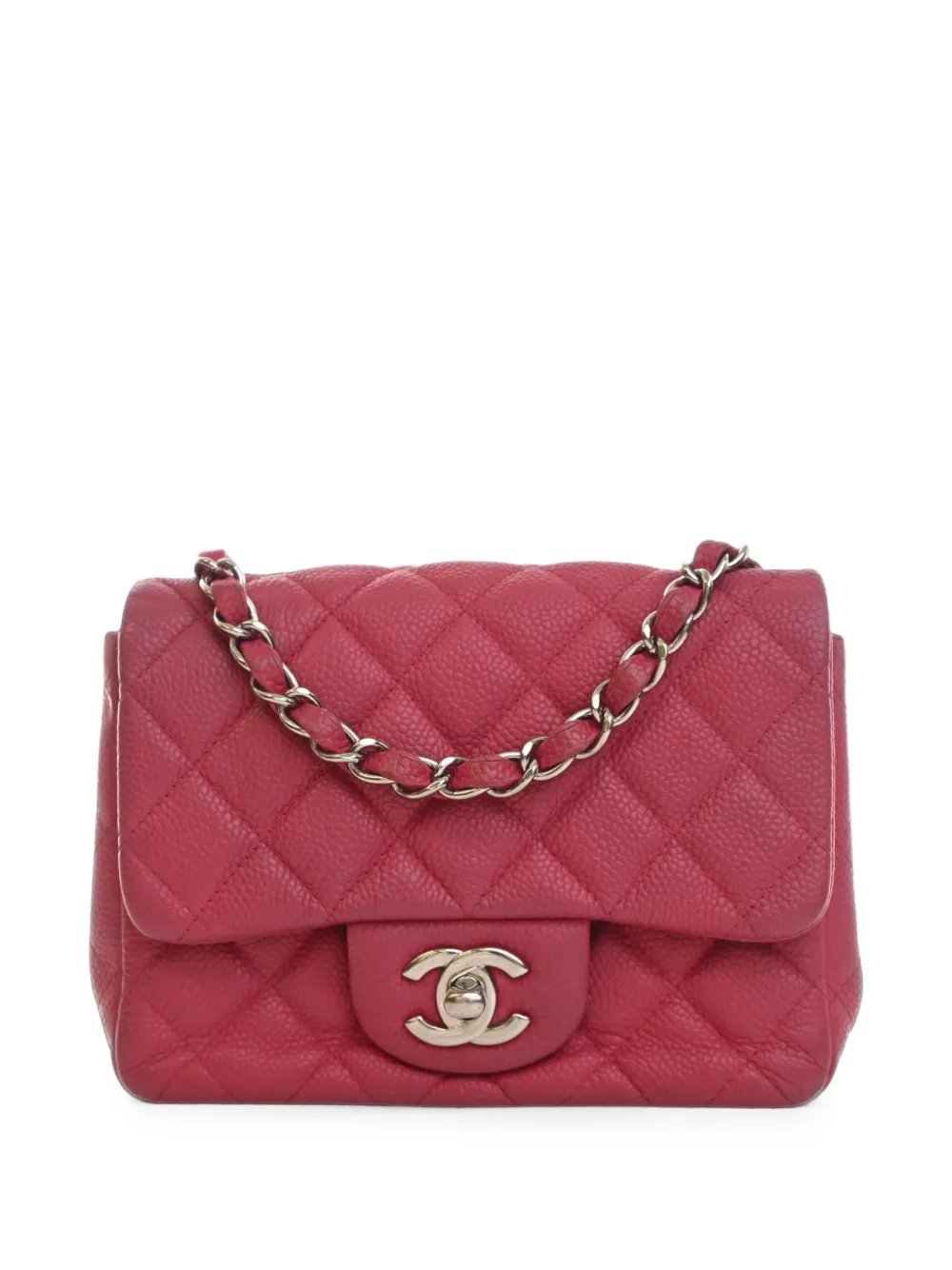 2012-2013 Mini Square Classic Caviar Single Flap crossbody bag