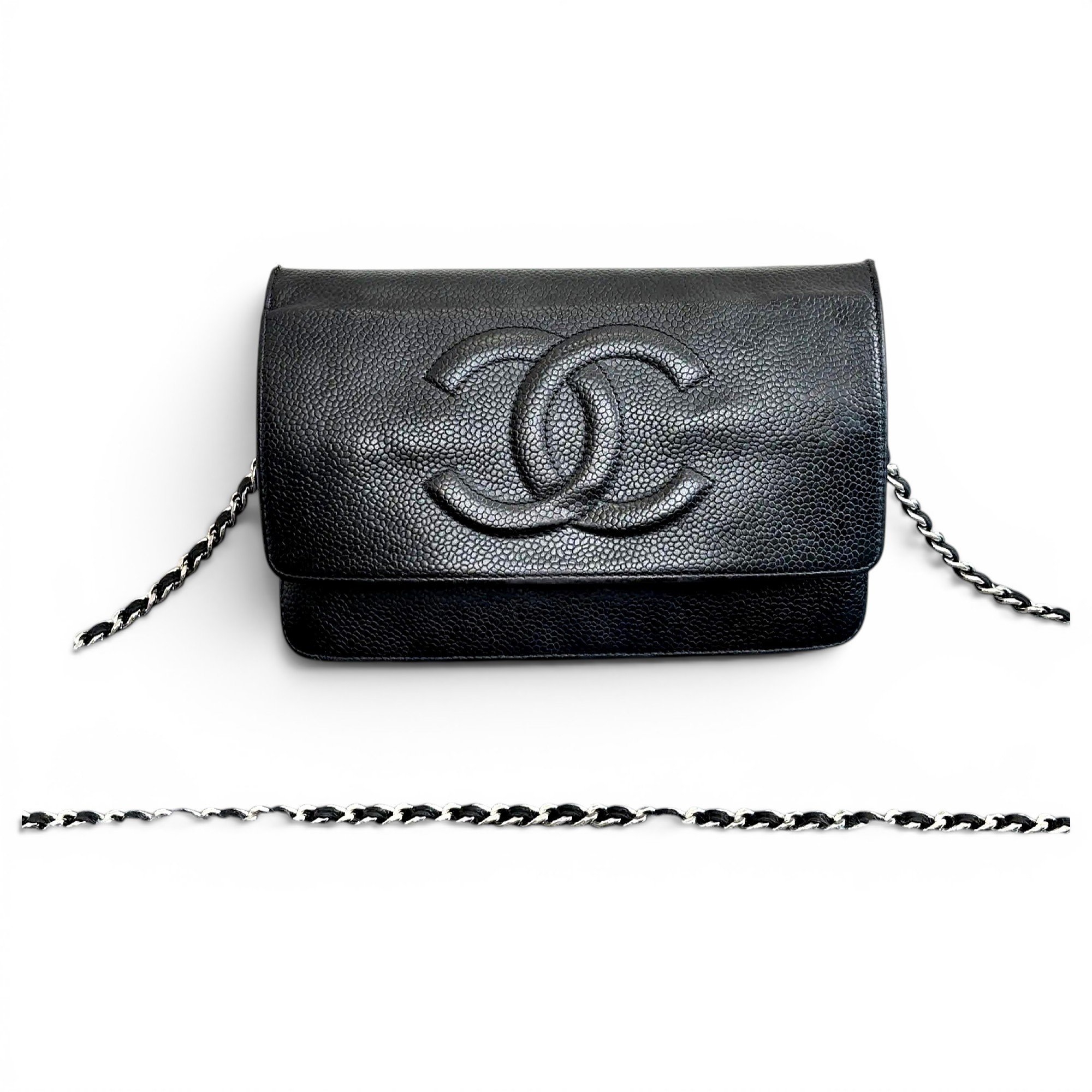 Wallet On Chain Double C leather handbag