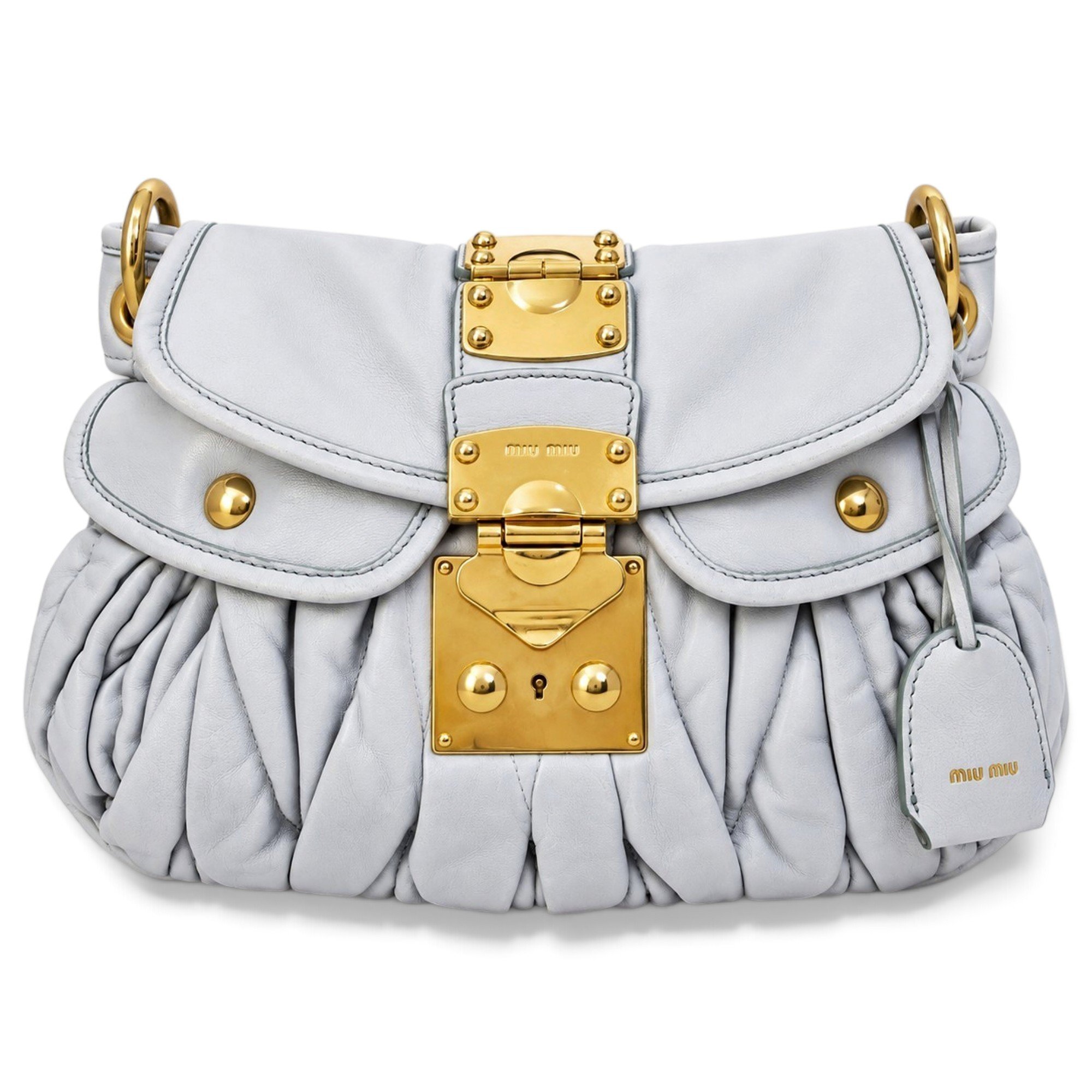 Coffer leather handbag