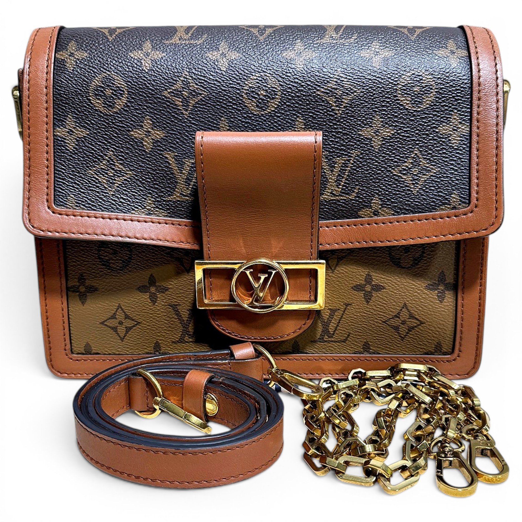Dauphine leather handbag