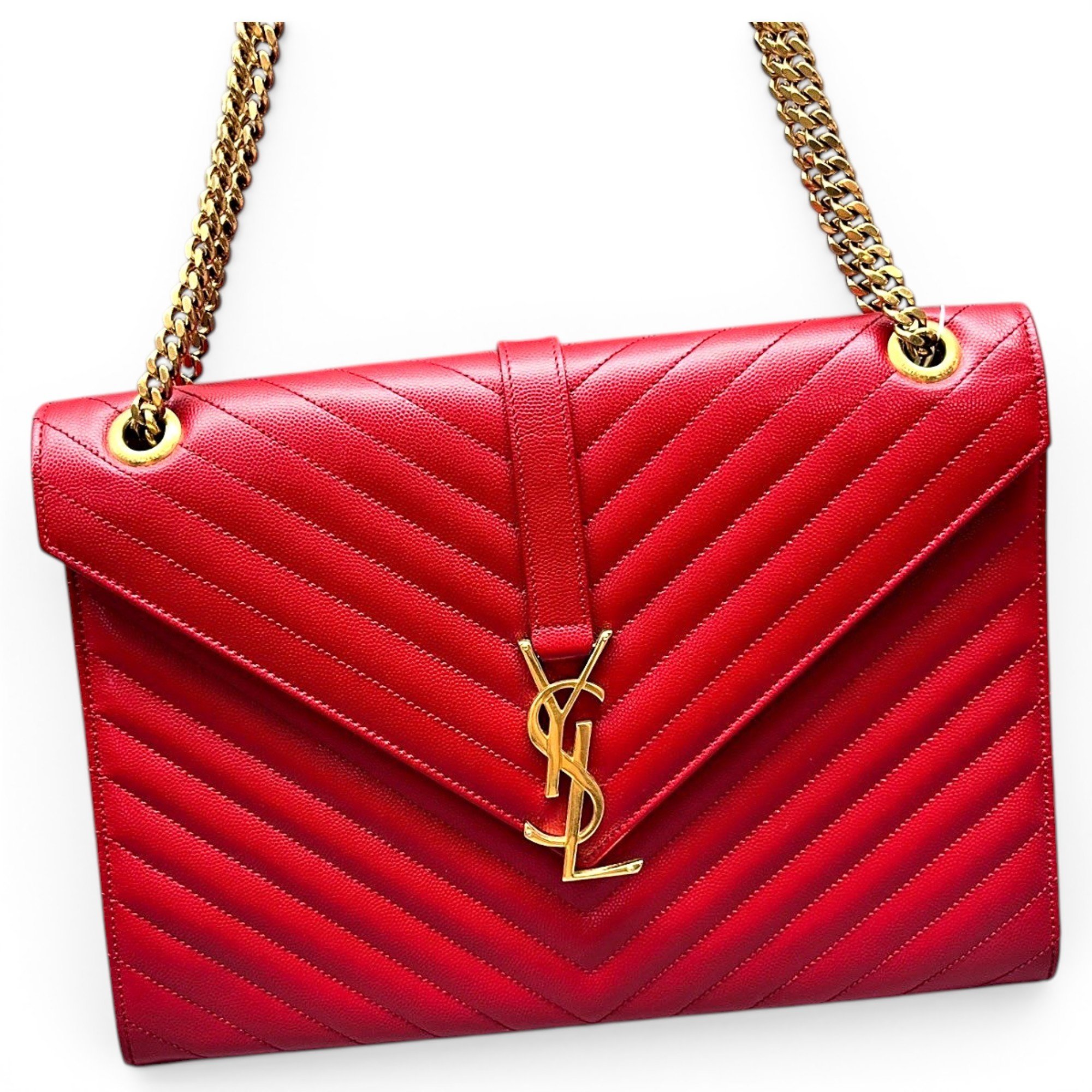 Envelope leather handbag