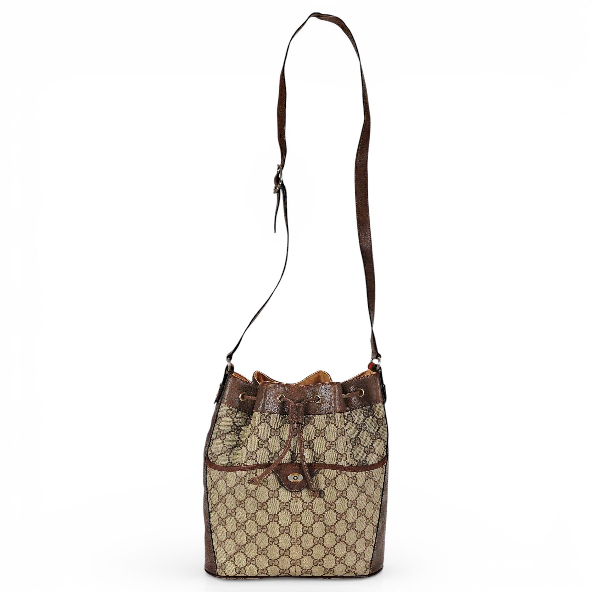 Ophidia Bucket leather crossbody bag