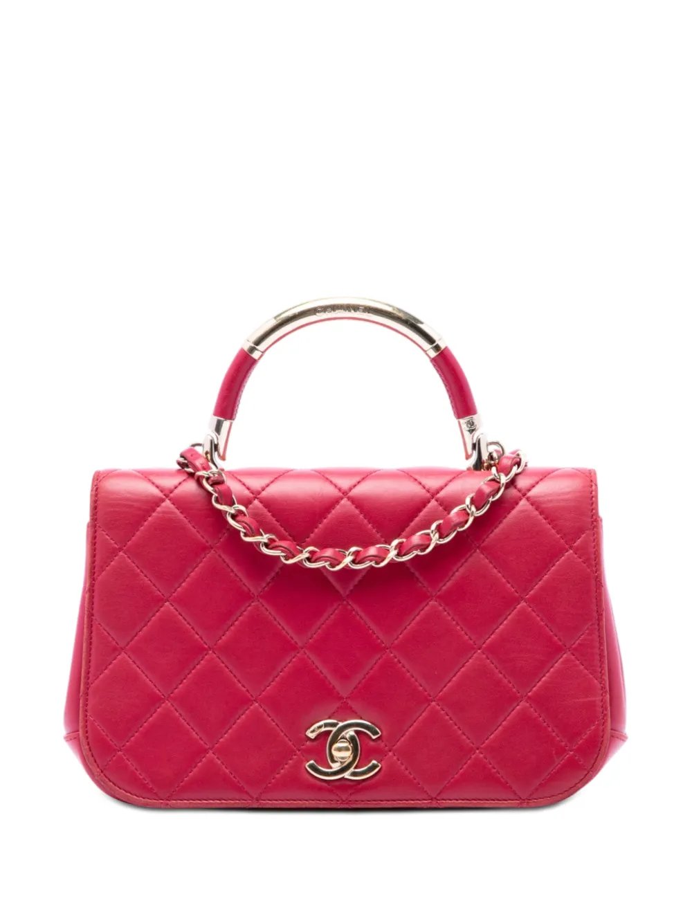2017-2018 Small Quilted Lambskin Carry Chic Flap satchel
