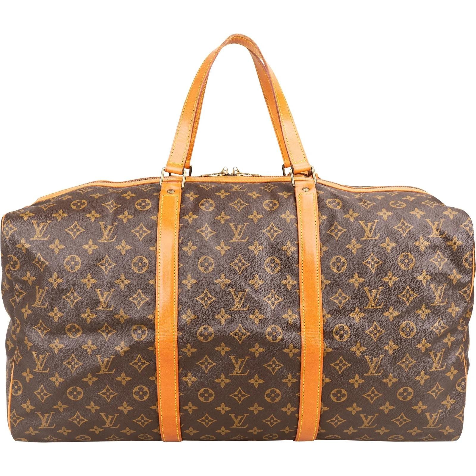 Sac souple leather travel bag