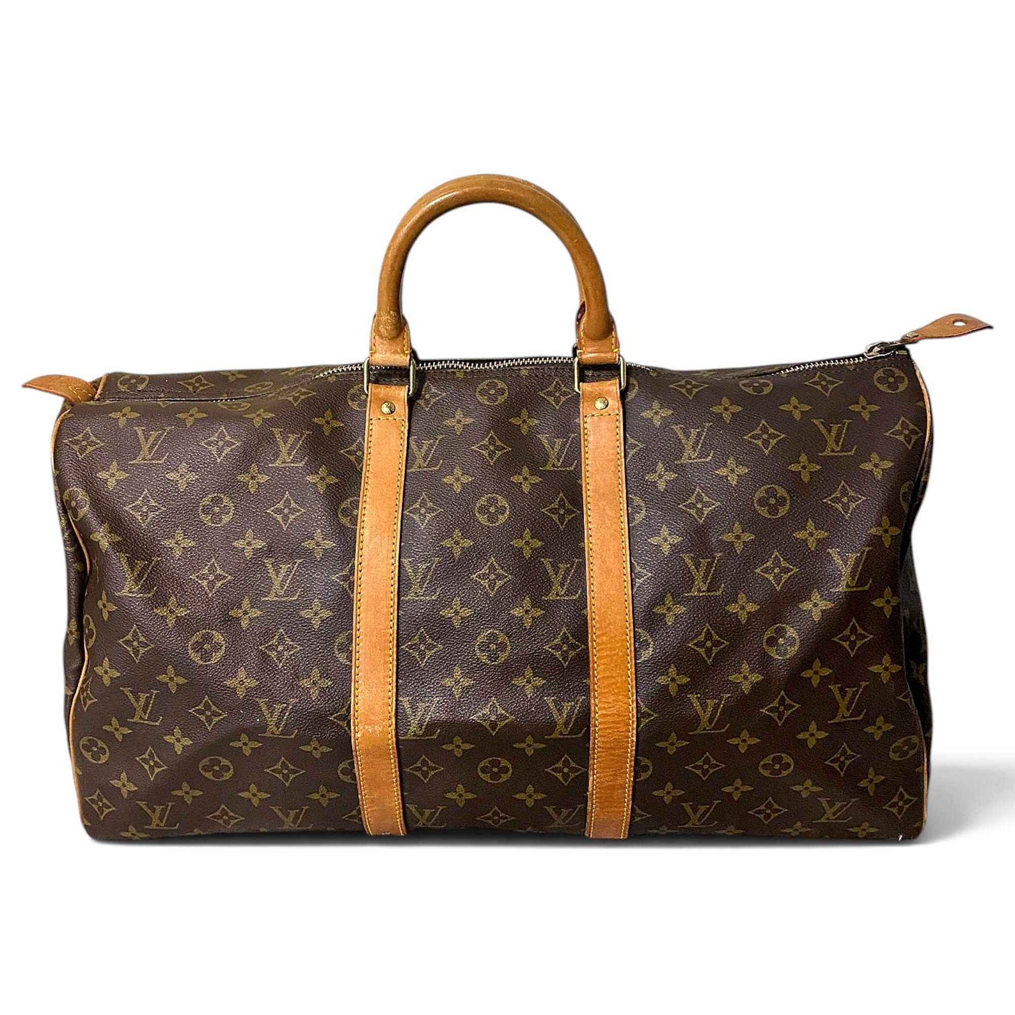 Keepall leather travel bag