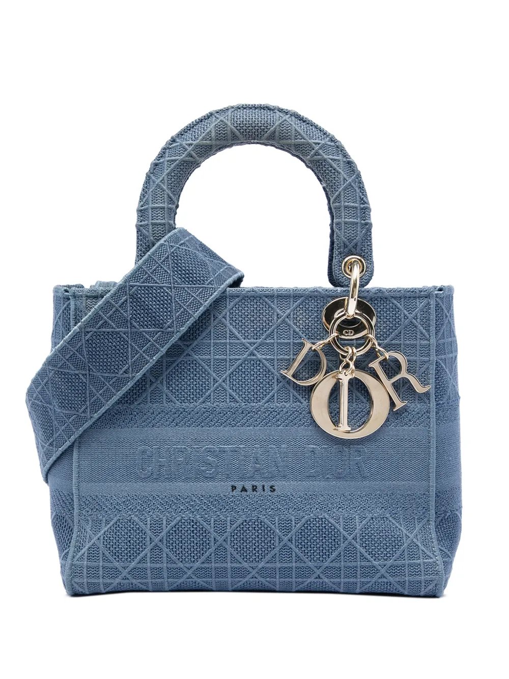 2020 Medium Canvas Cannage Lady D Lite satchel