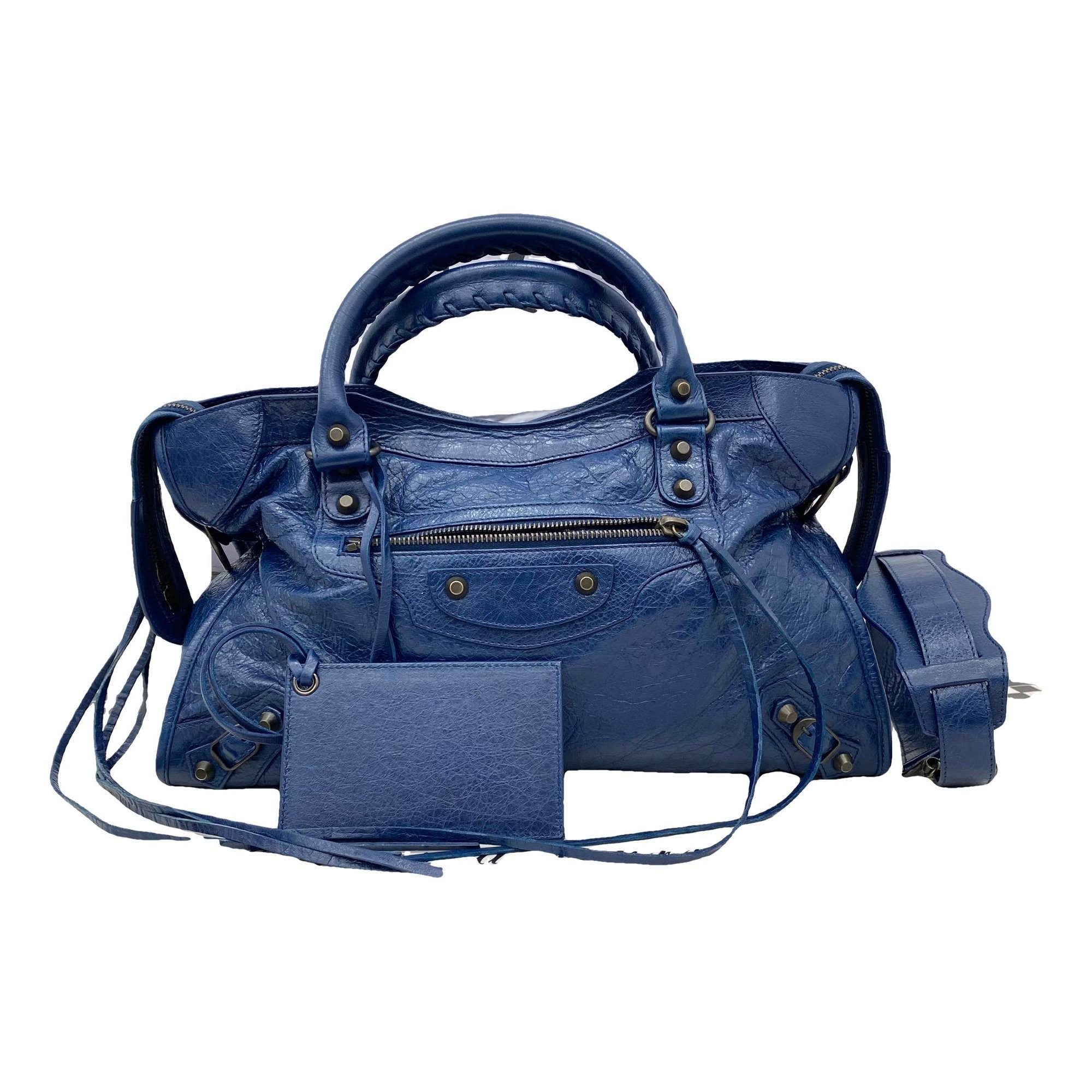 City leather handbag