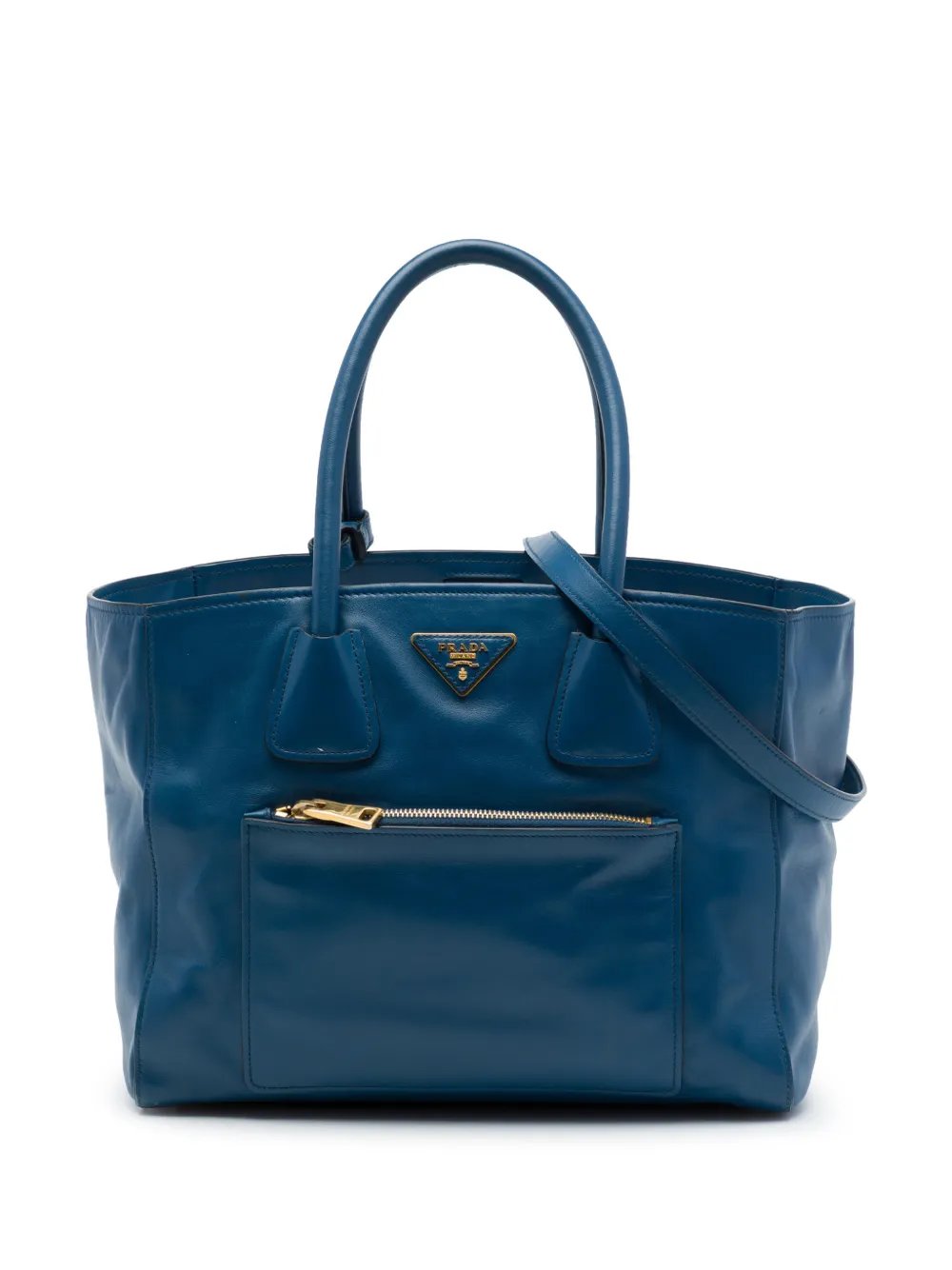 2000-2026 Soft Calf Front Pocket Shopping Tote satchel