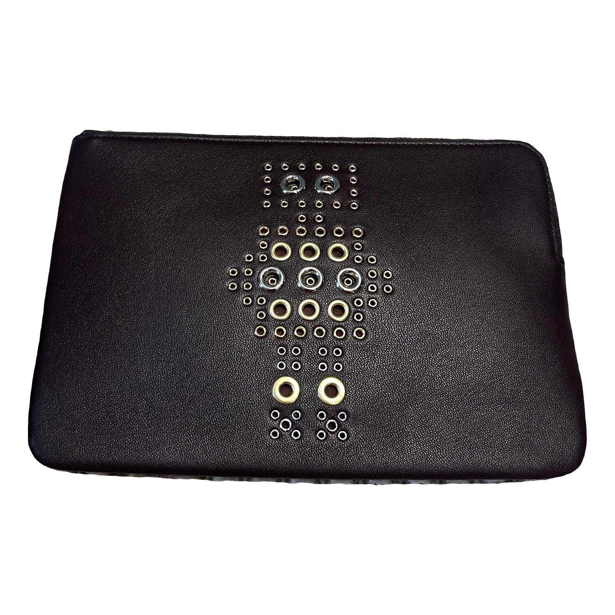 Leather clutch bag