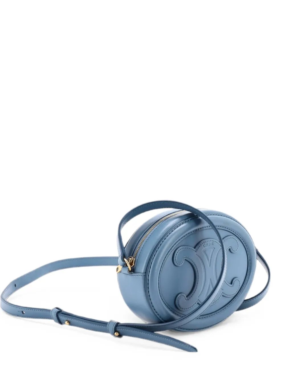 Triomphe Oval Leather Mini crossbody bag