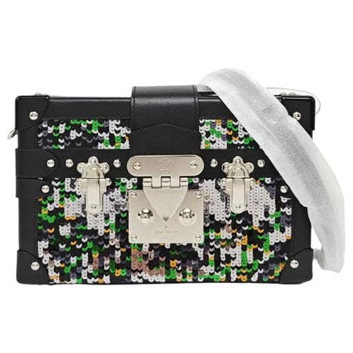 Petite Malle glitter handbag