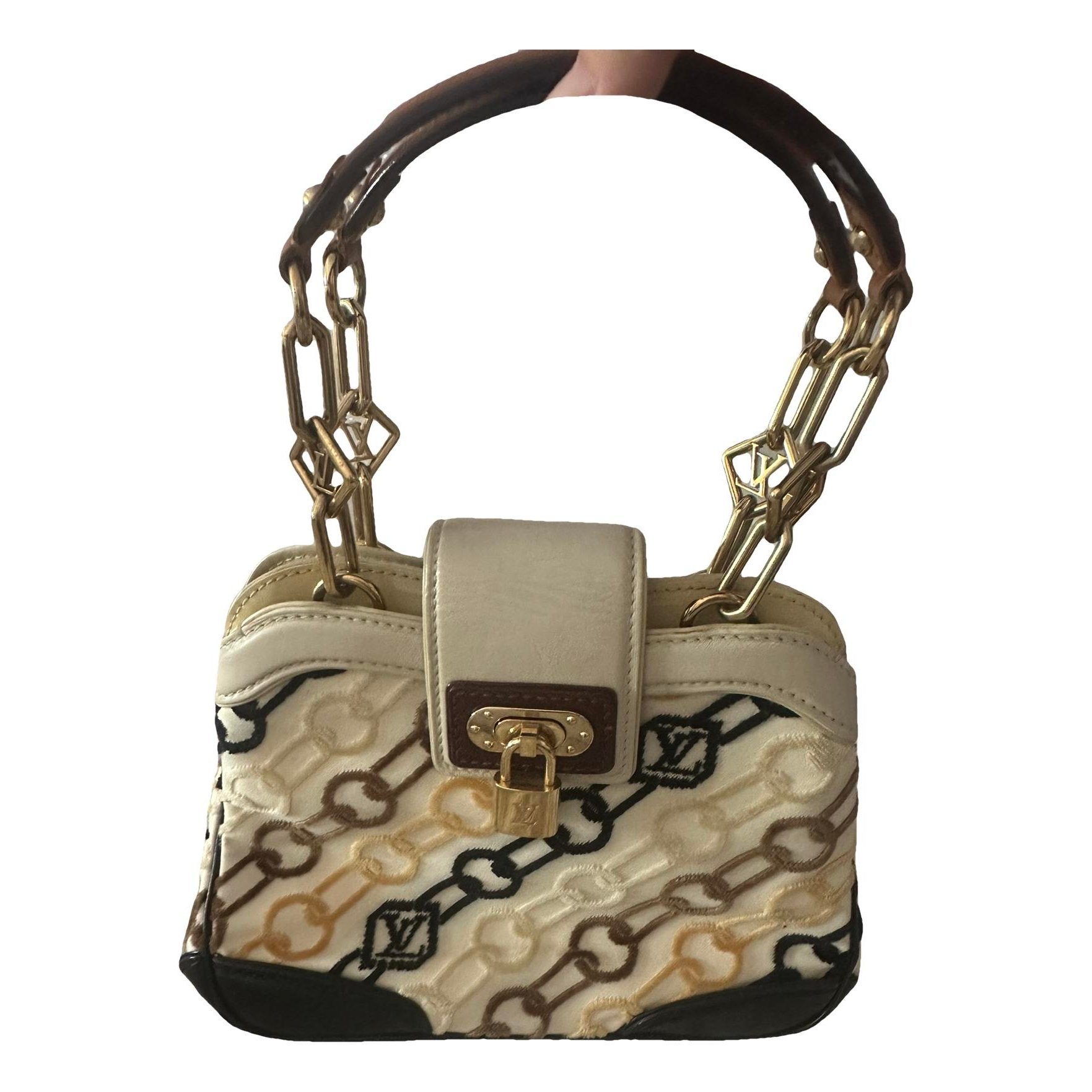 Patent leather handbag