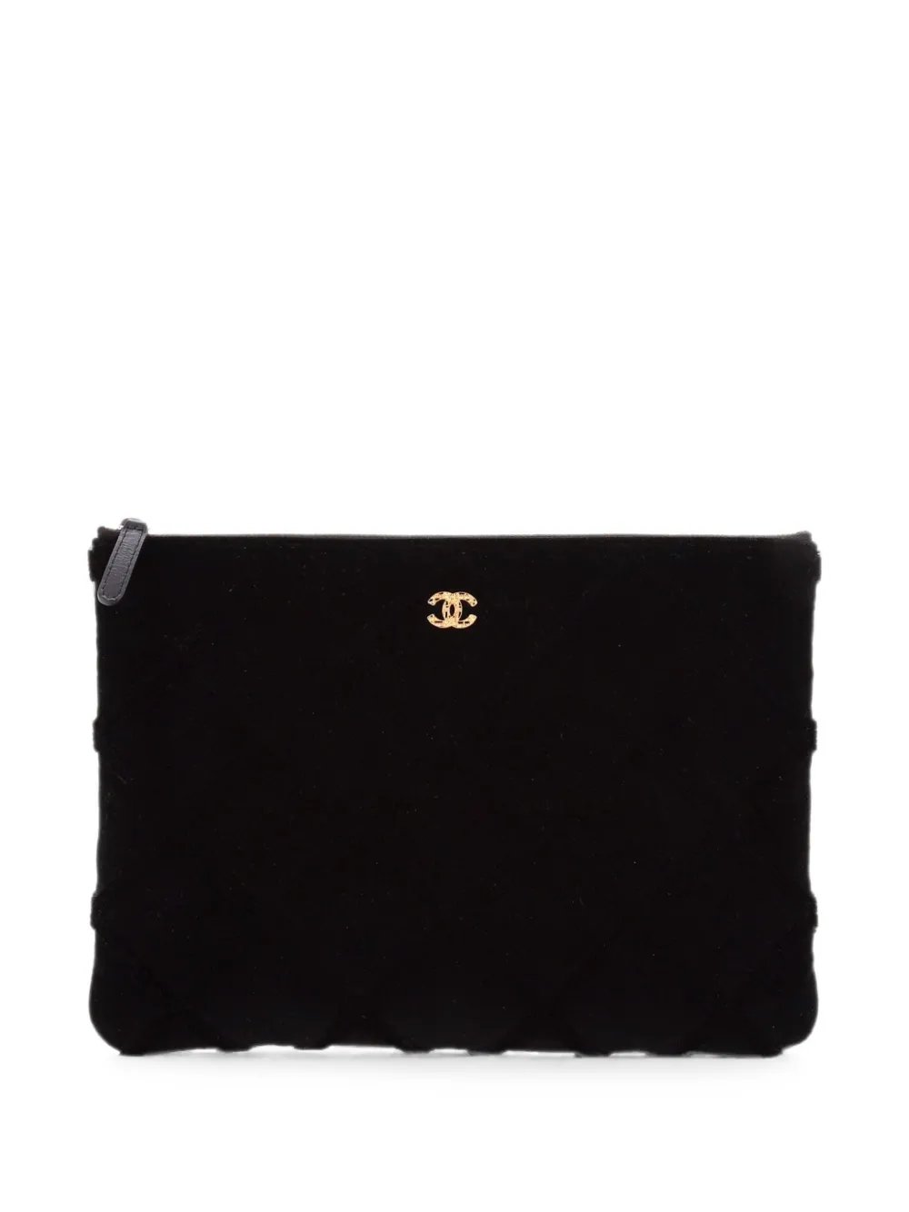O Case 3D Quilted Velvet Medium clutch bag