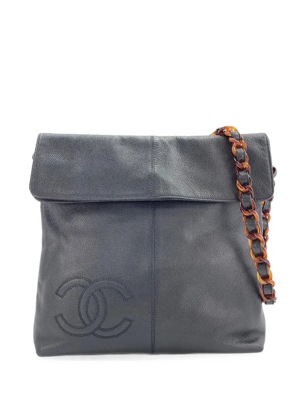 1997-1999 CC logo tortoiseshell-effect shoulder bag