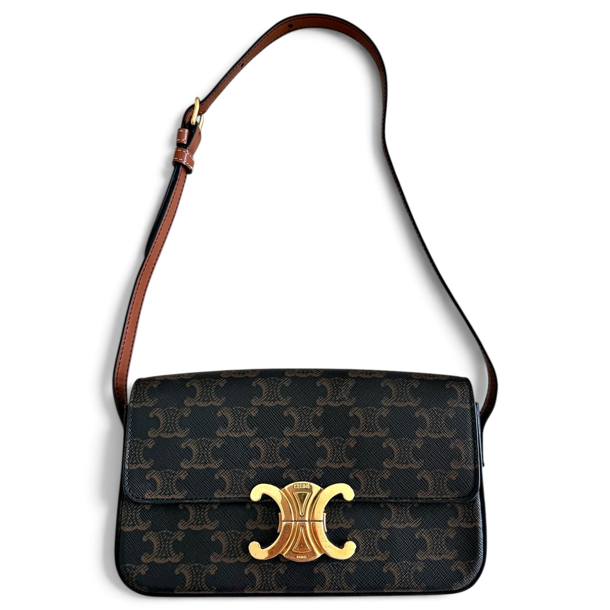Triomphe leather handbag